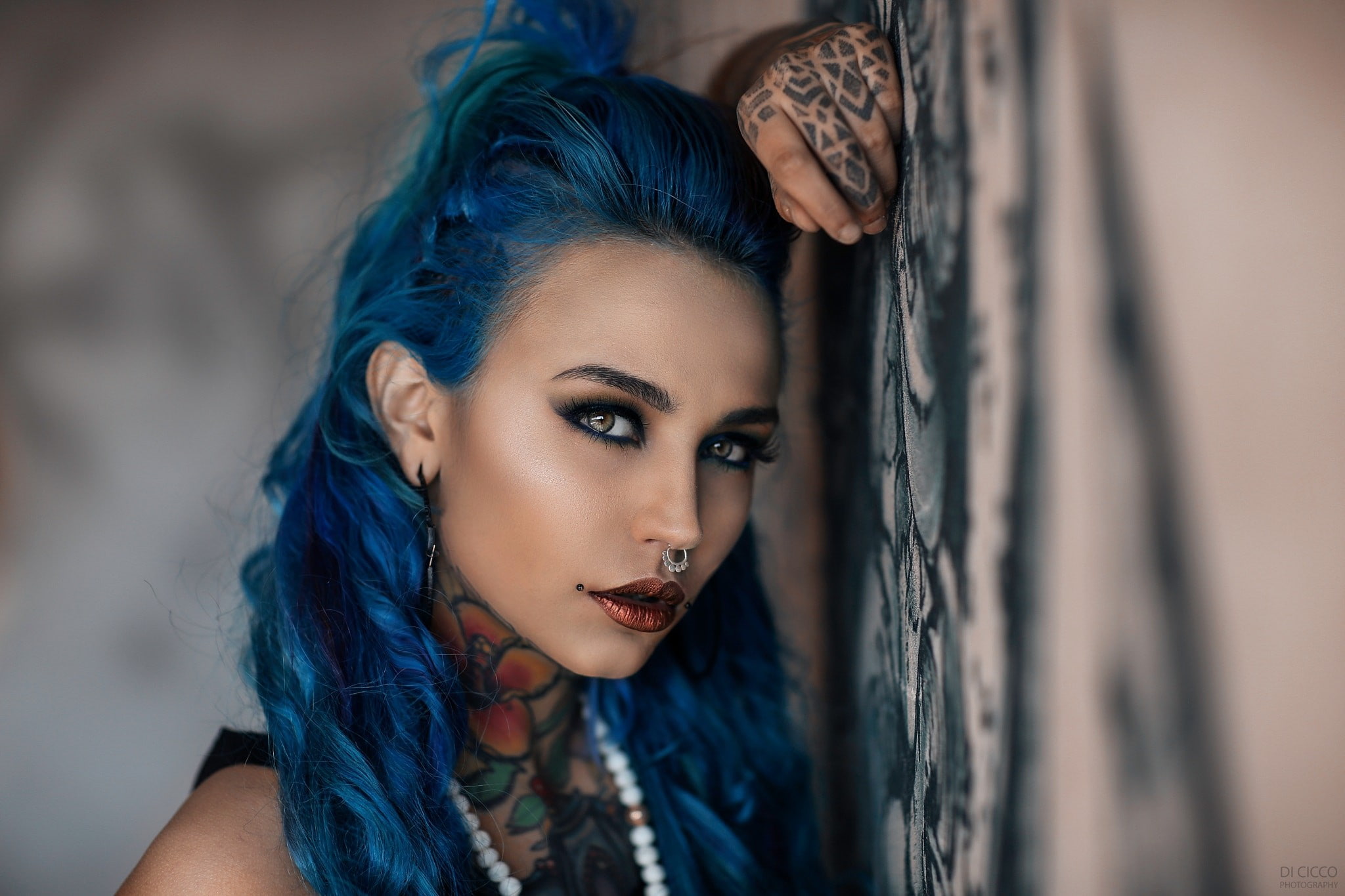 3. Blue Hair Tattooed Pornstar - wide 4