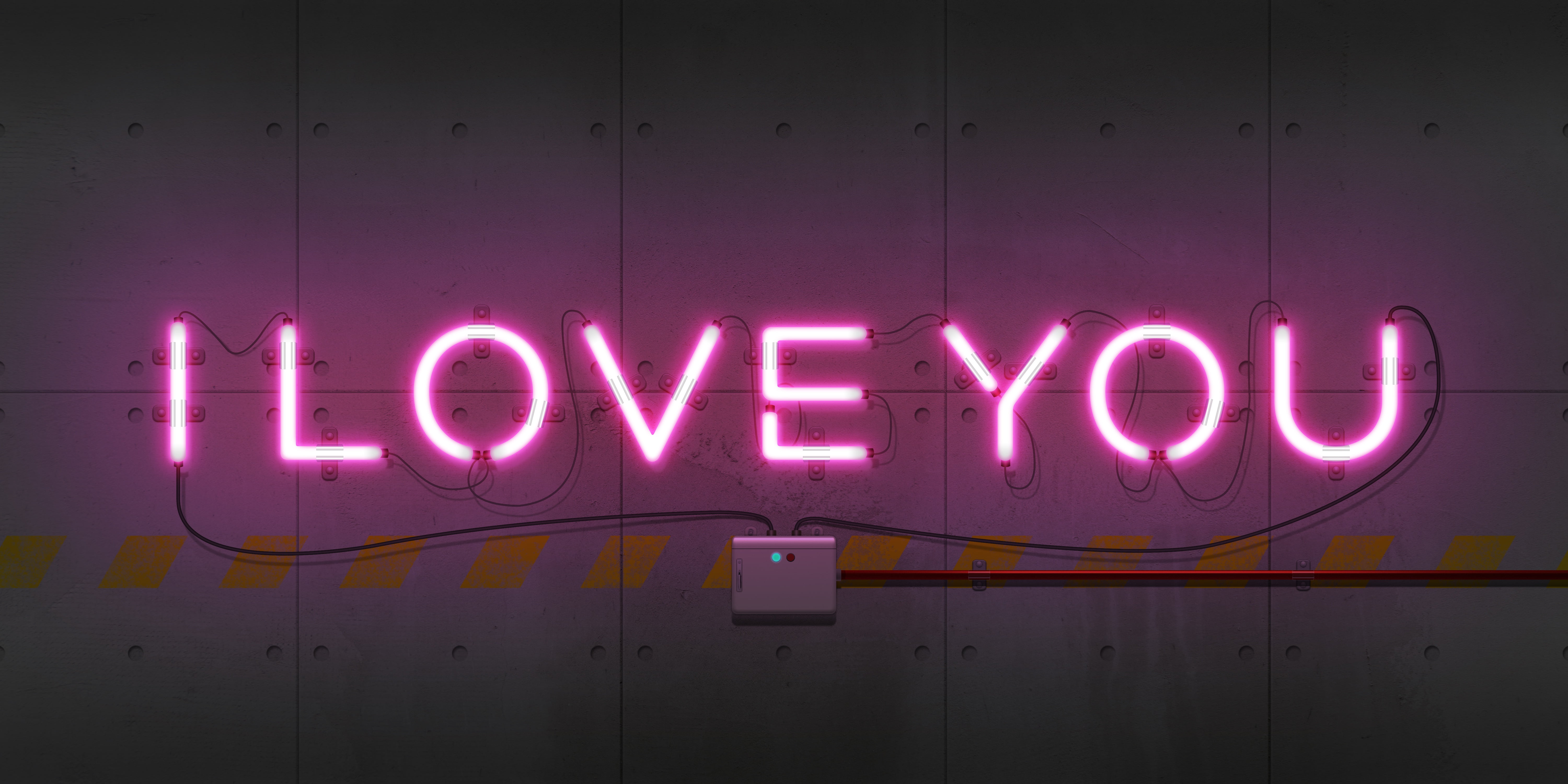 wall, i love you, heart, neon sign