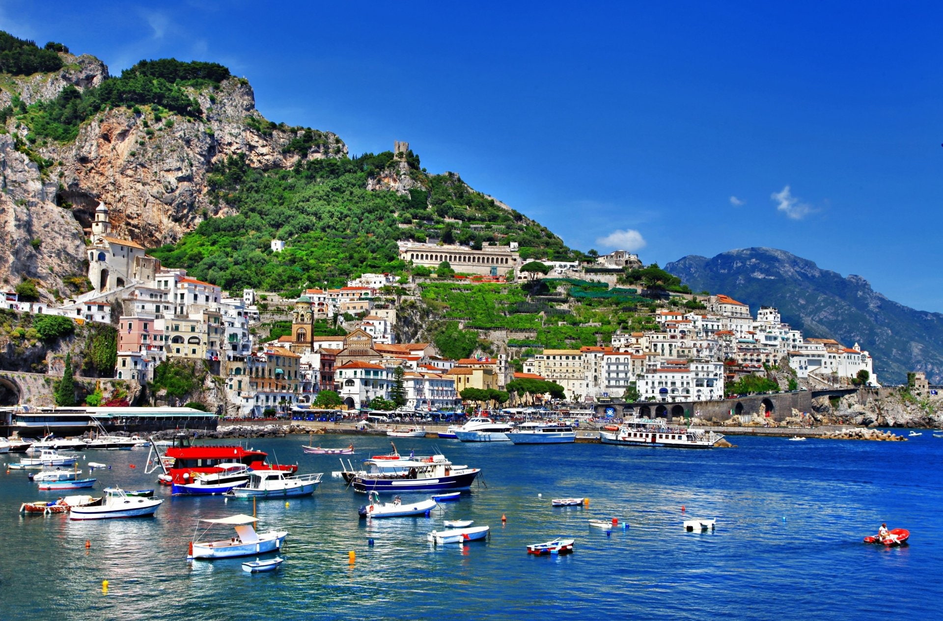 Towns, Positano, Italy, Salerno