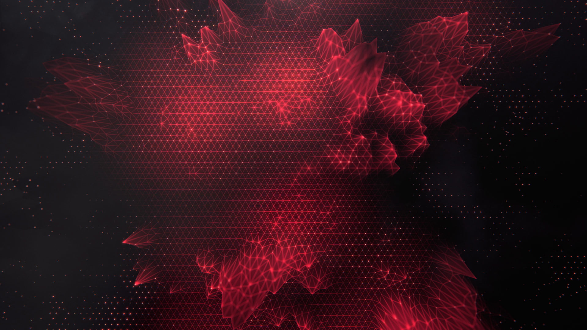 abstract painting, low poly, triangle, digital art, red, grid
