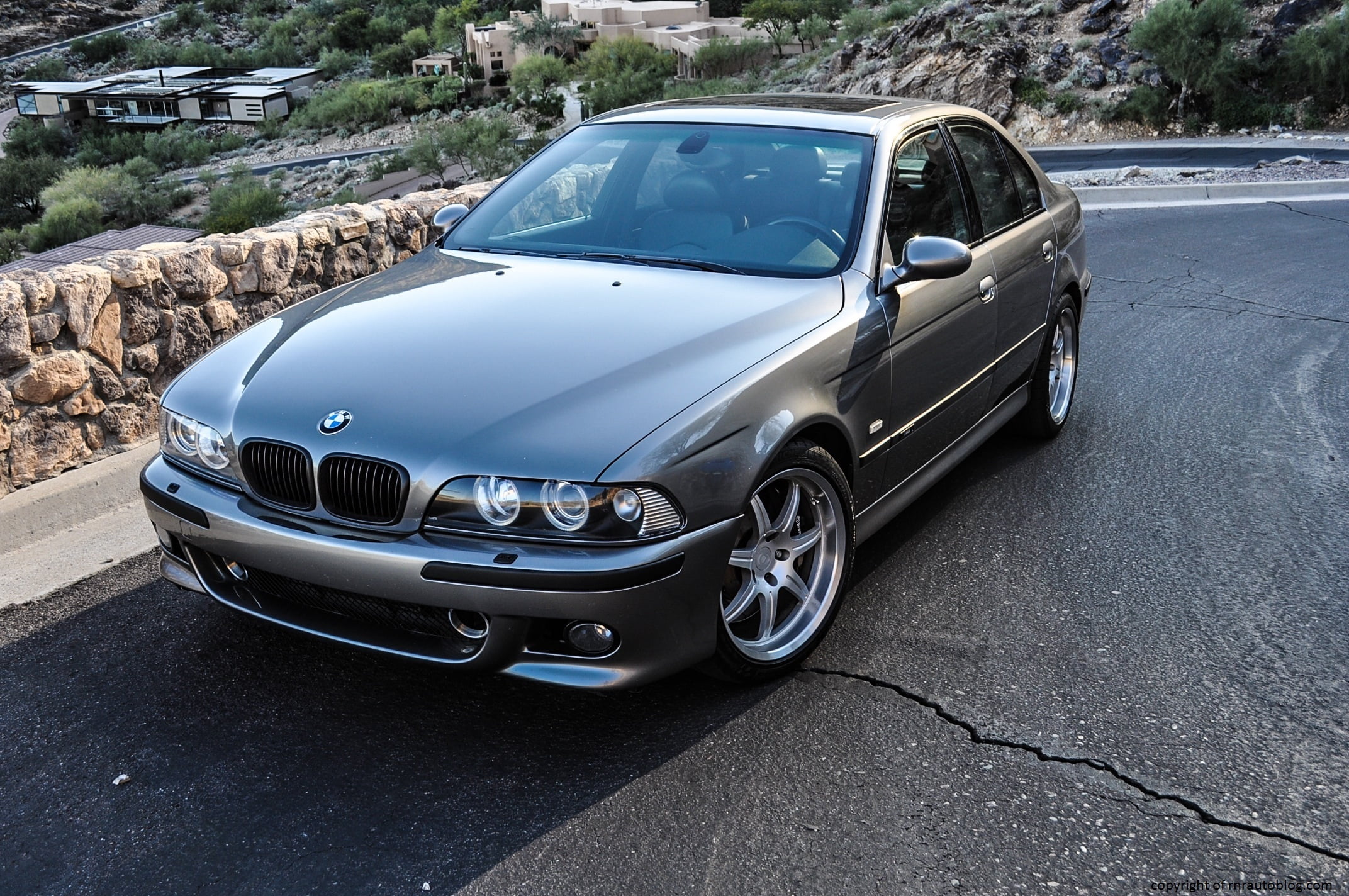 grey BMW sedan, m5, e39, silver, side view, car, land Vehicle
