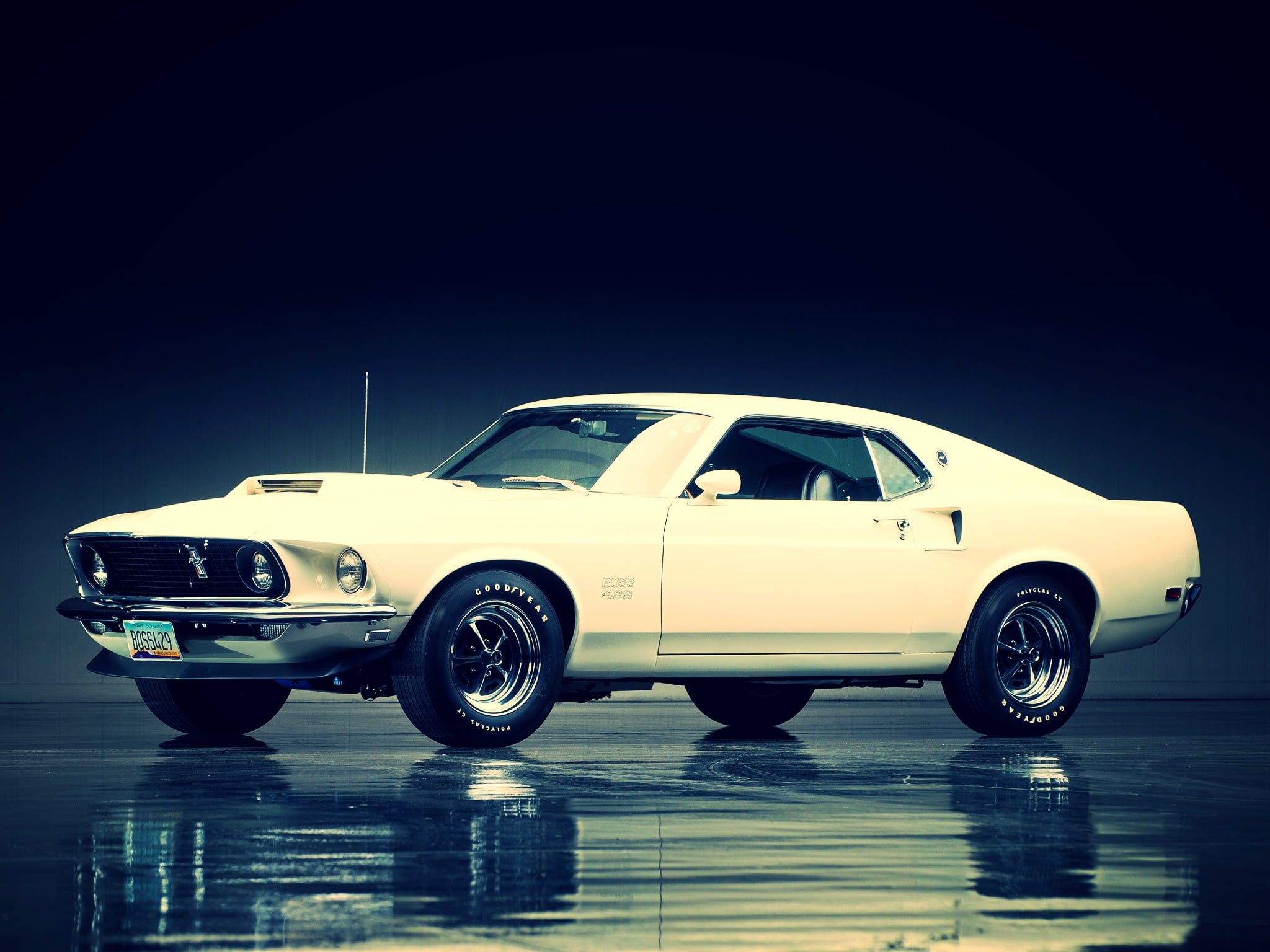 white coupe, Ford Mustang, car, mode of transportation, land vehicle