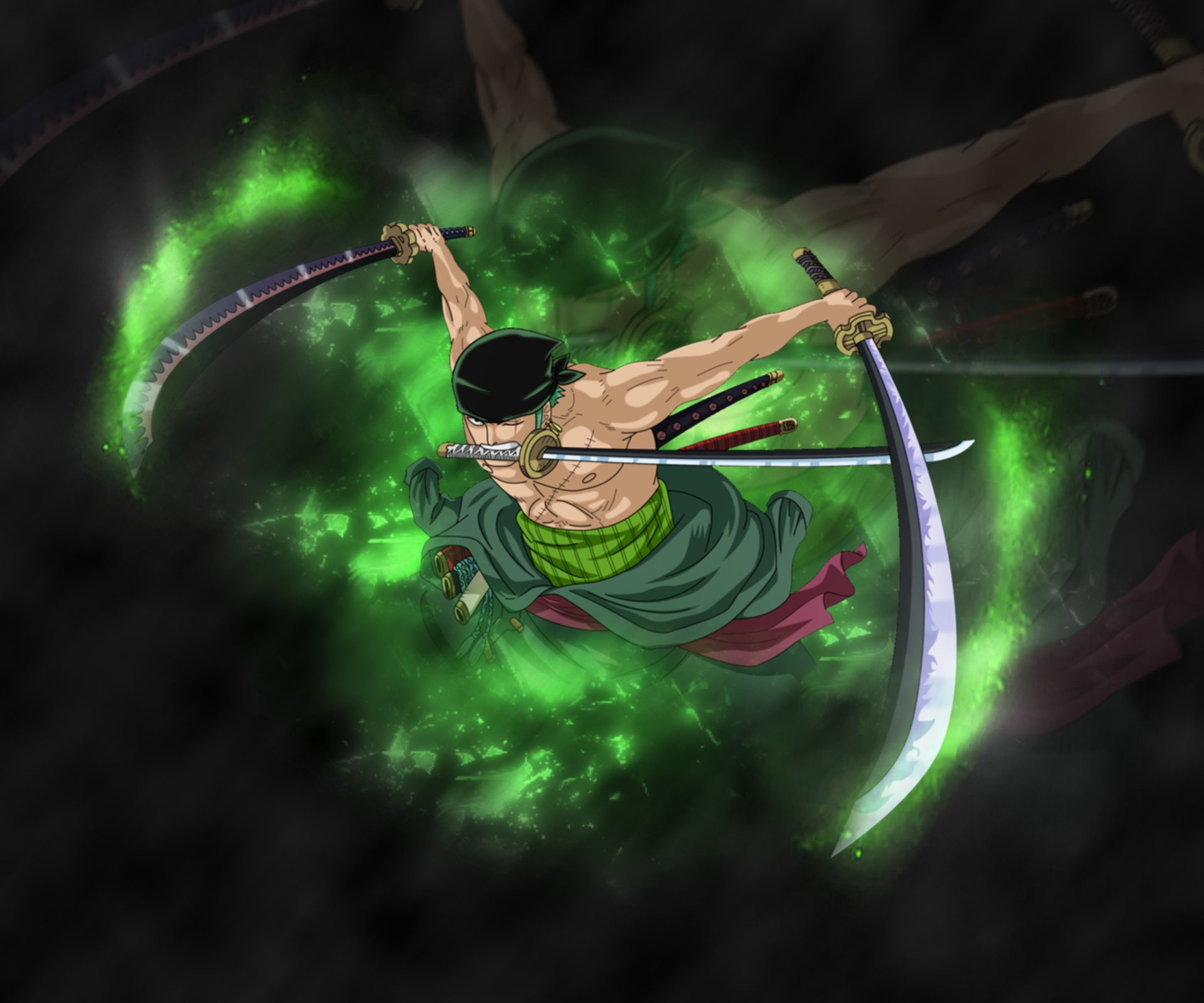 Anime, One Piece, one person, adult, green color, women, smoke - physical structure