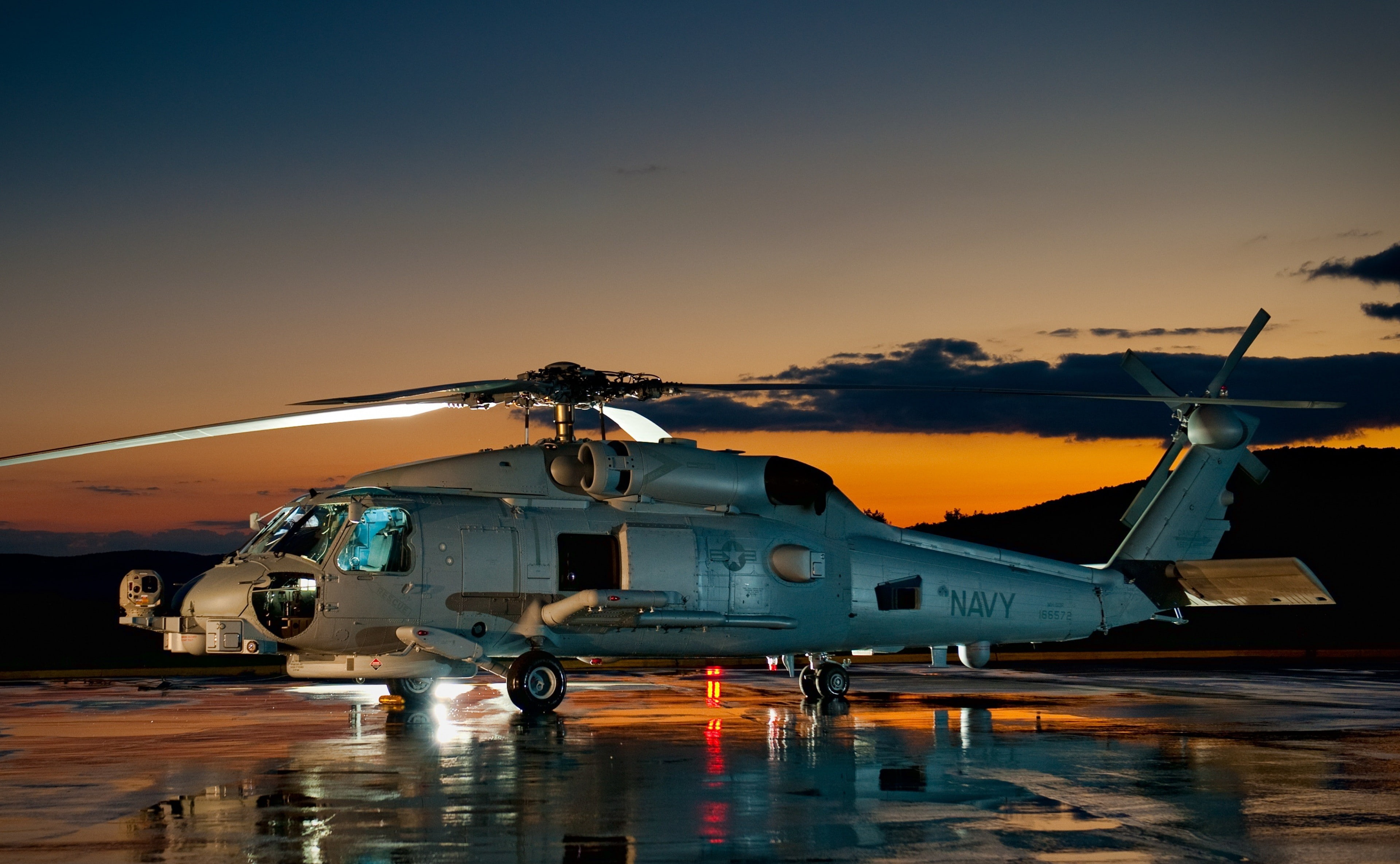photography, helicopters, United States Navy, dusk, Sikorsky UH-60 Black Hawk