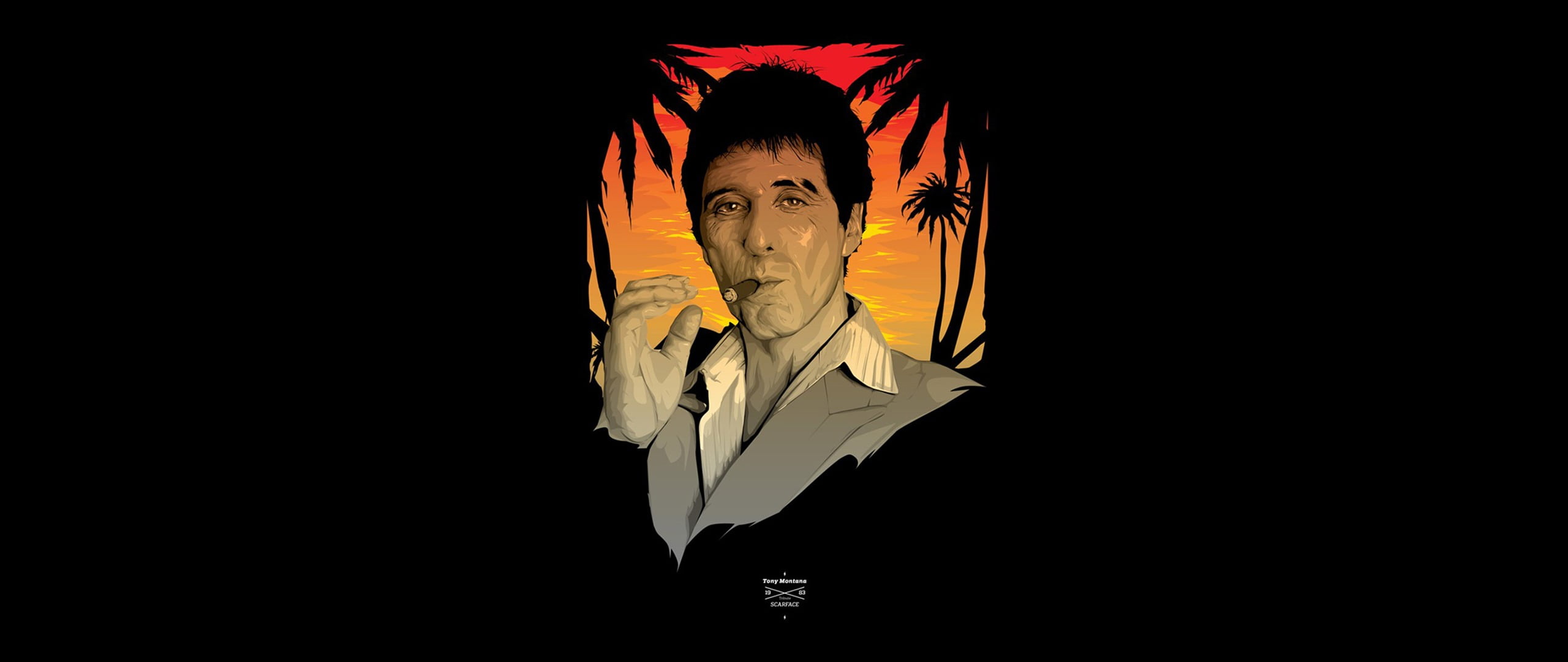 Al Pacino wallpaper, ultra-wide, Scarface, Tony Montana, one person