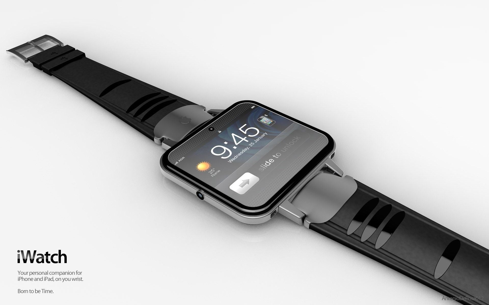 silver iWatch with black strap, apple, wrist watch, company, technology