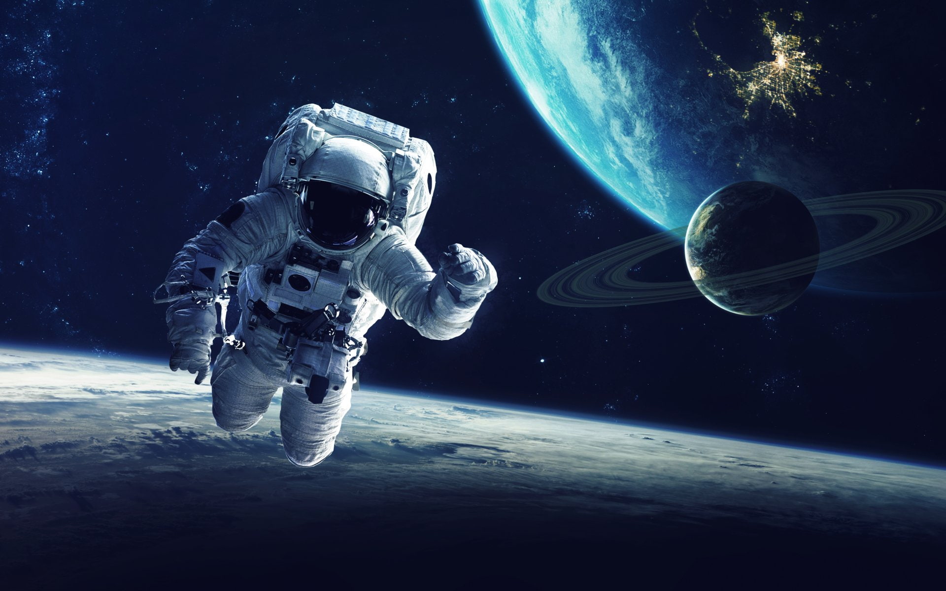 Sci Fi, Astronaut, Planetary Ring