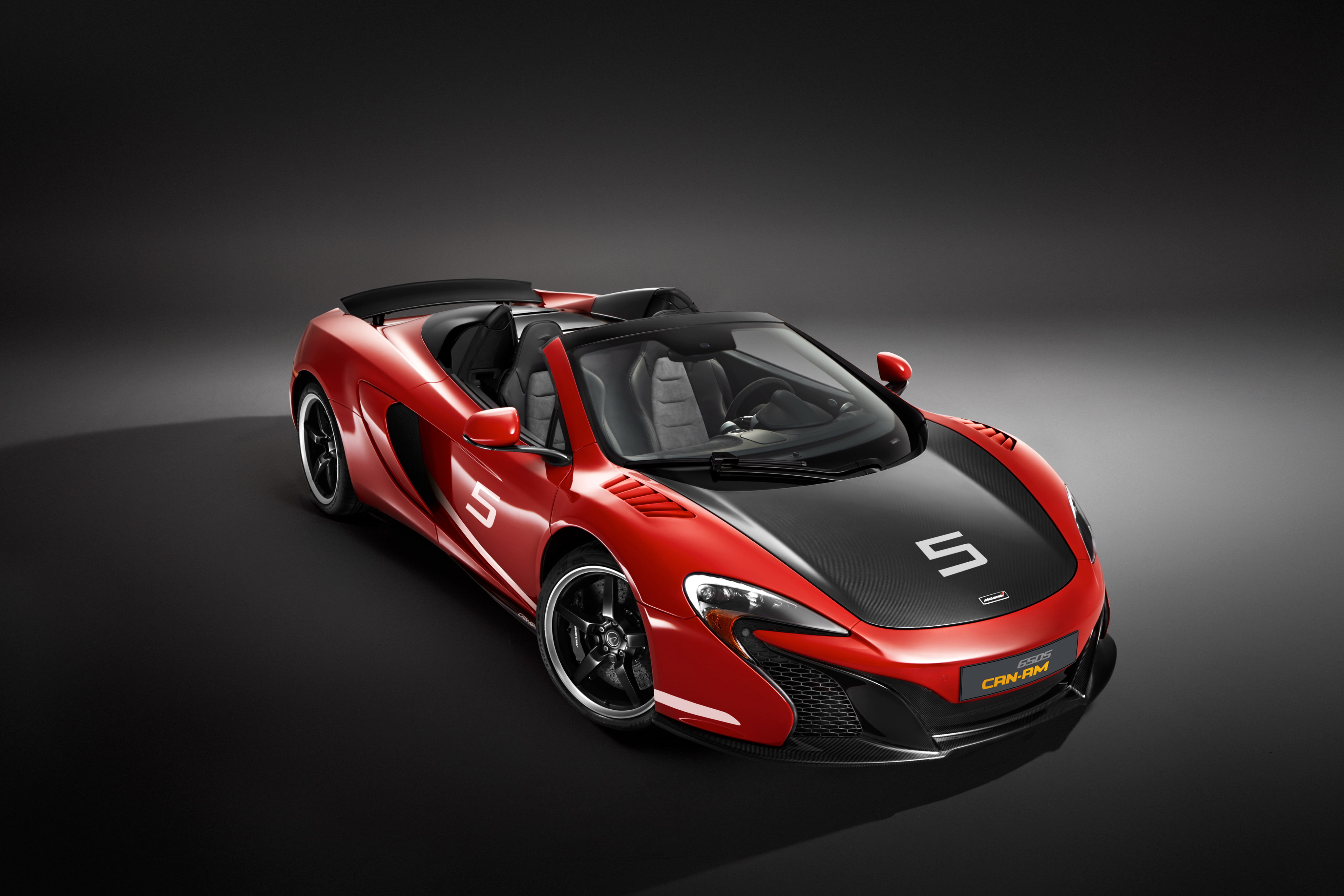 red Mclaren convertible coupe, McLaren 650S, Can-Am, Limited edition