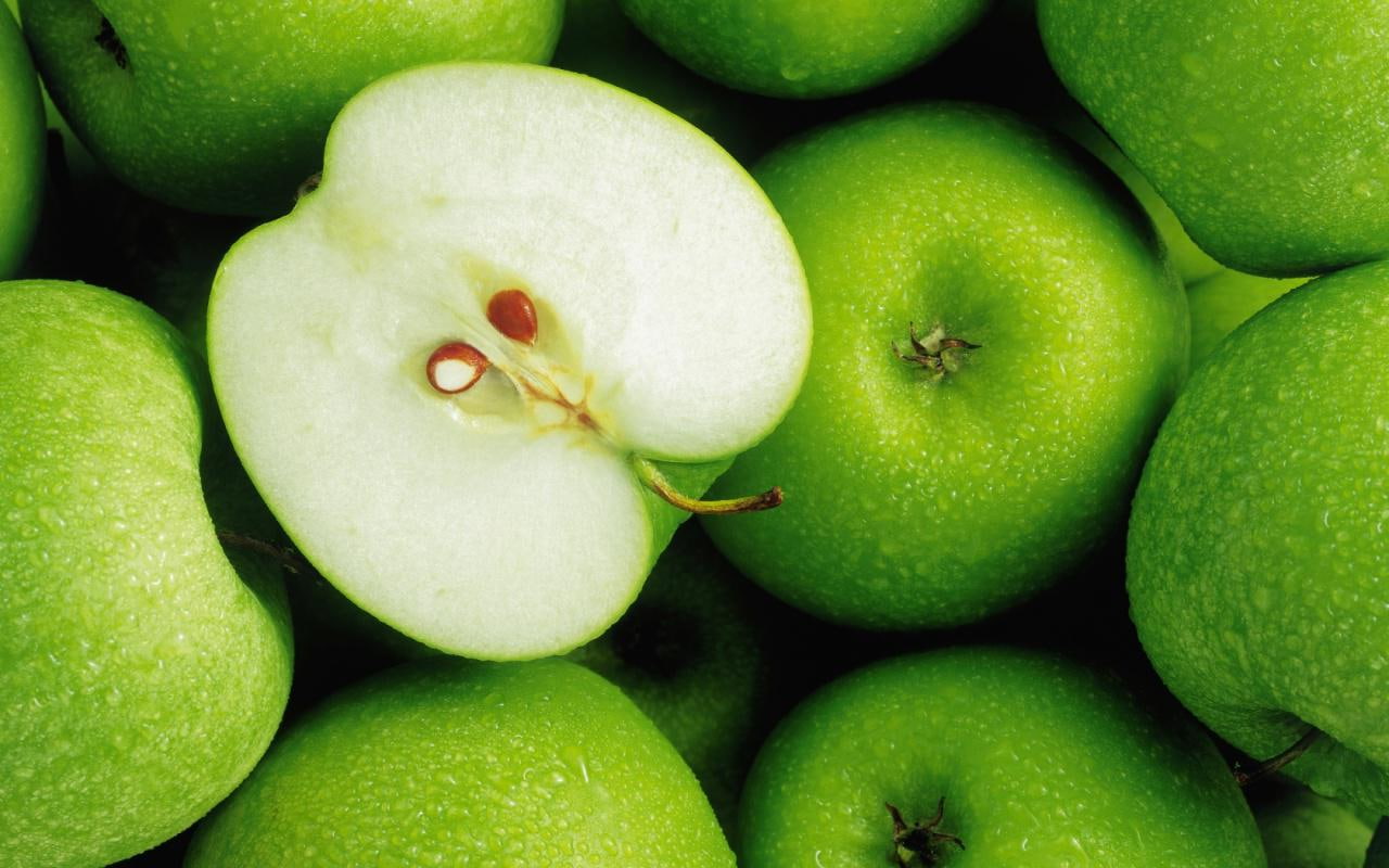 Green Apple Fruit HD, green apples, 1280x800