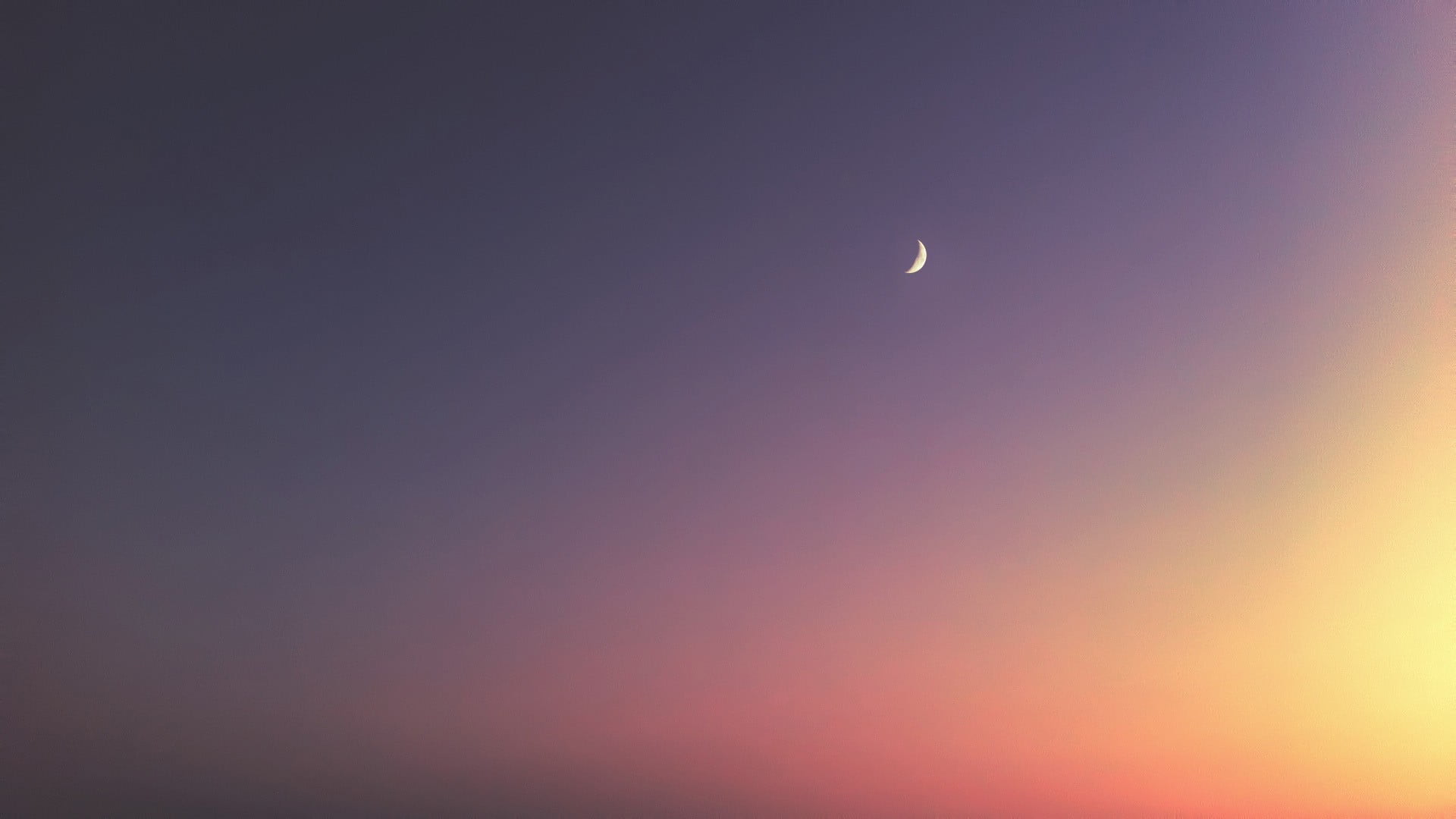 crescent moon, sky, beauty in nature, scenics - nature, low angle view