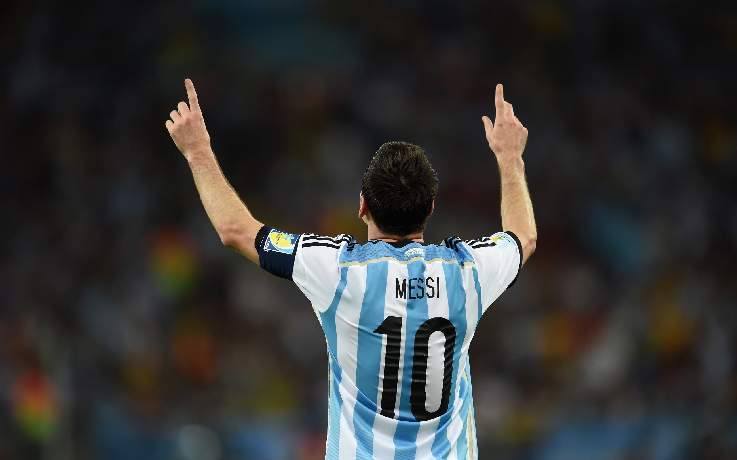 Lionel Messi-FIFA BALLON DOR 2015 Wallpaper 06, rear view, human arm
