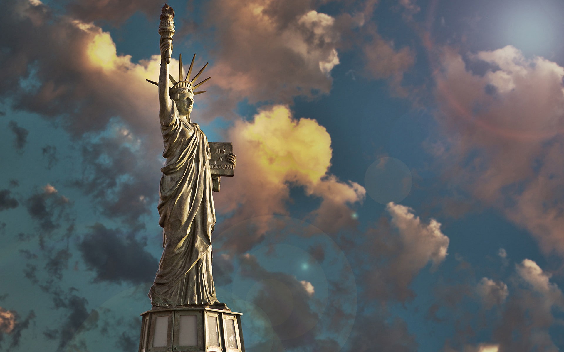 Statue of Liberty, photo manipulation, artwork
