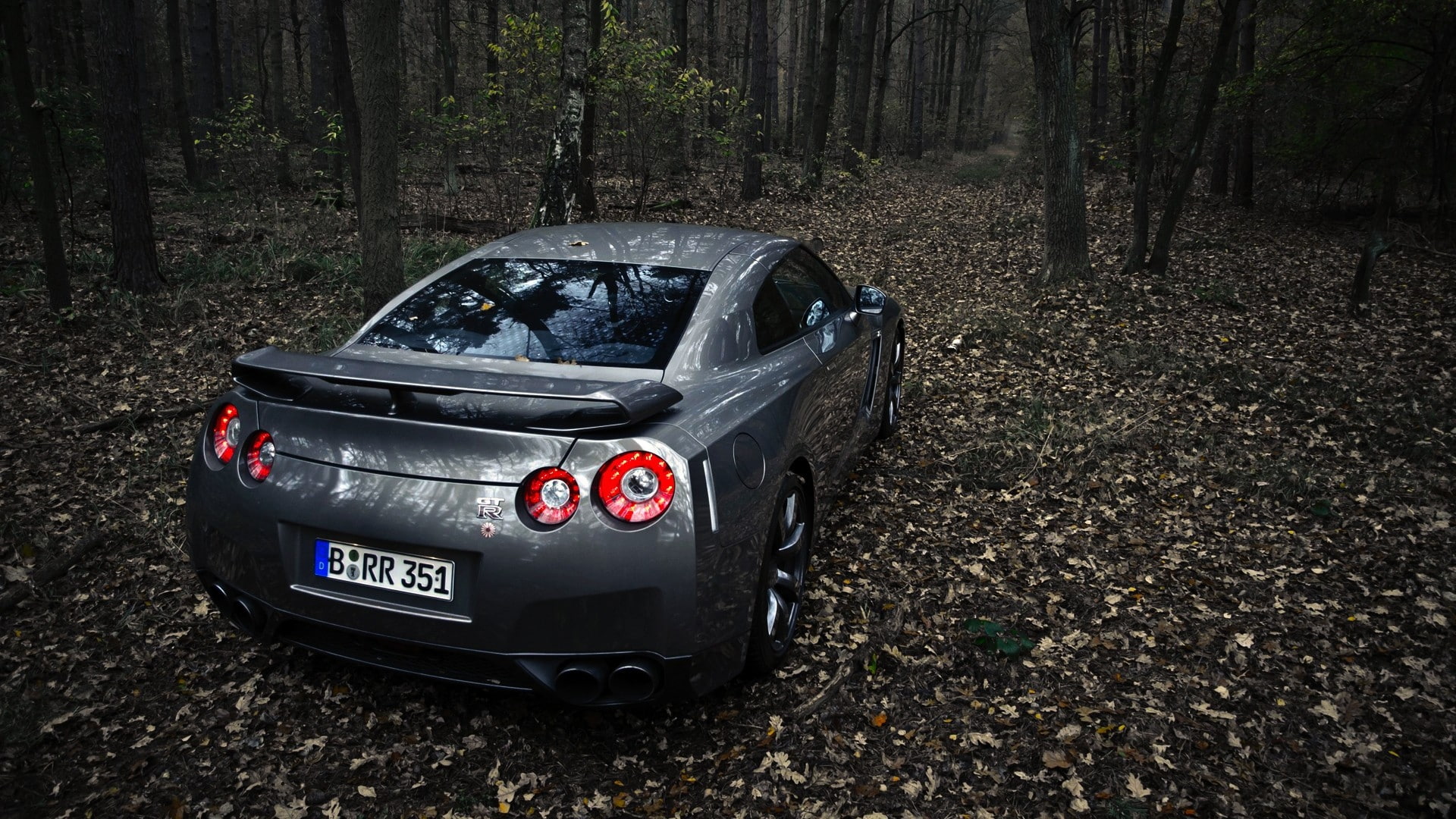 forest cars vehicles sport cars nissan skyline gtr r34 jdm automobile 1920x1080  Nature Forests HD Art
