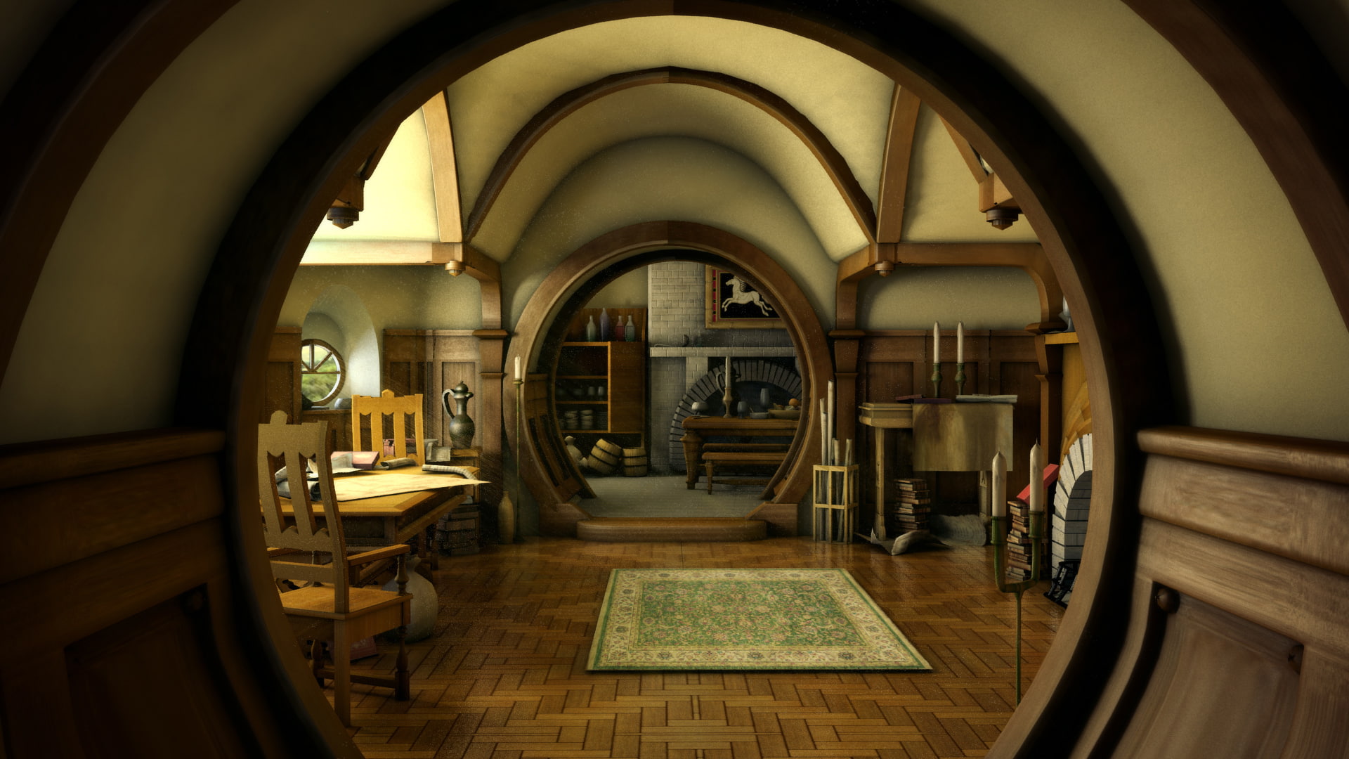 room, The Lord of the Rings, Bag End, movies, interior
