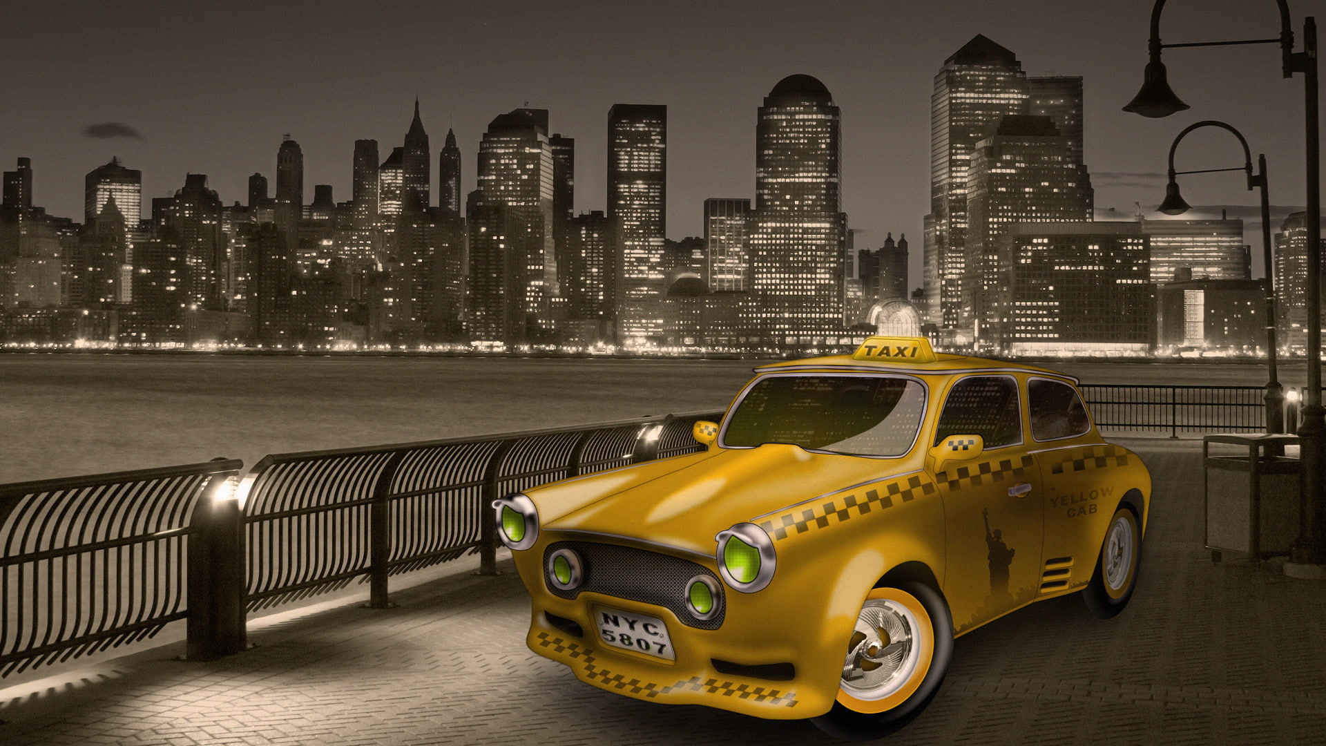 Taxi to Newjersey 1080p HD, creative, graphics, creative and graphics