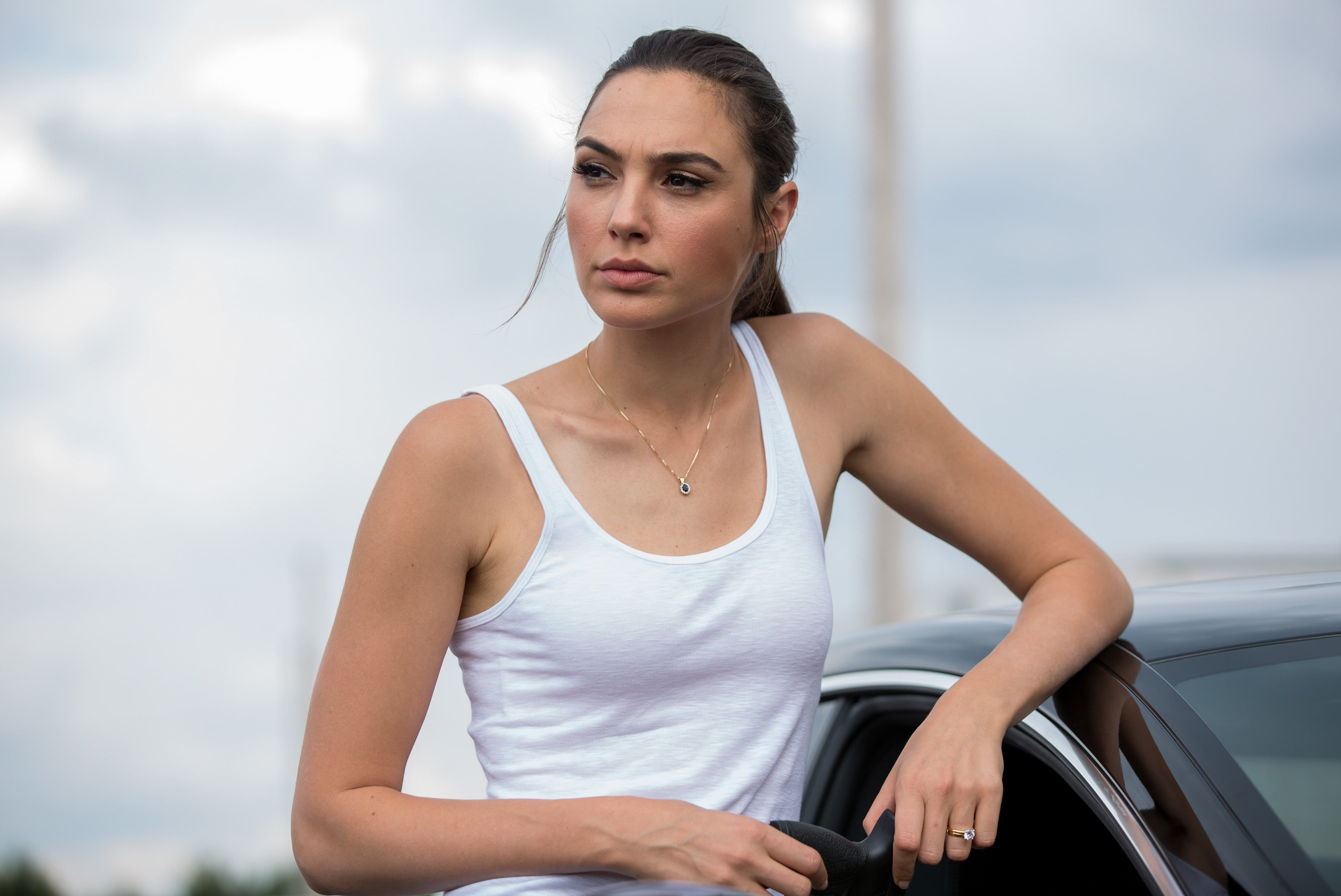 Gal Gadot, actress, women, tank top, white tops, one person, young adult
