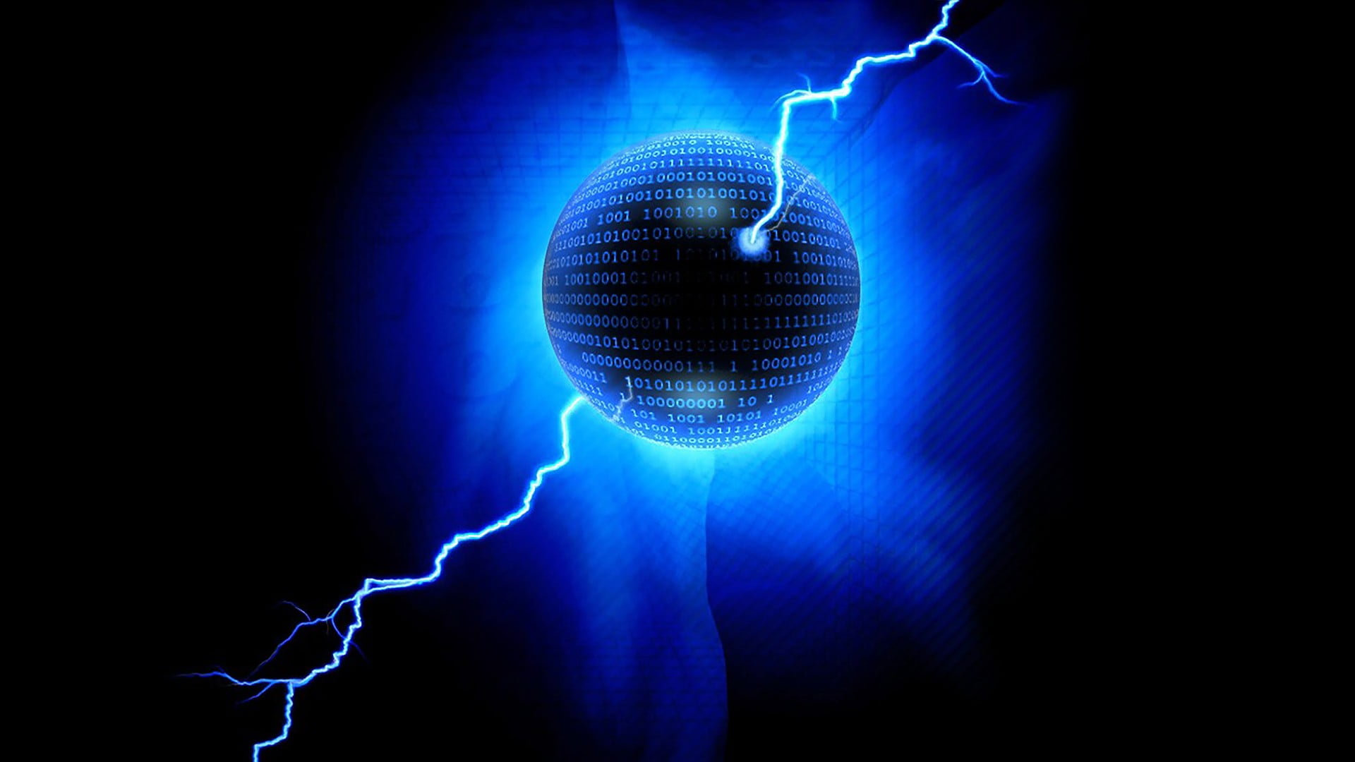 blue and white LED light, binary, artwork, digital art, illuminated