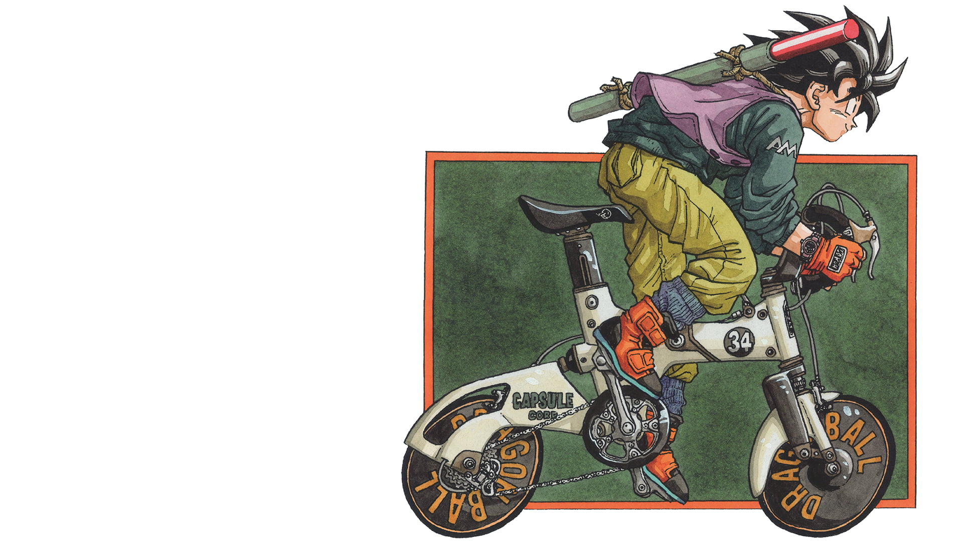 Dragon Ball, Dragon Ball Z, Son Goku, manga, bicycle, biker