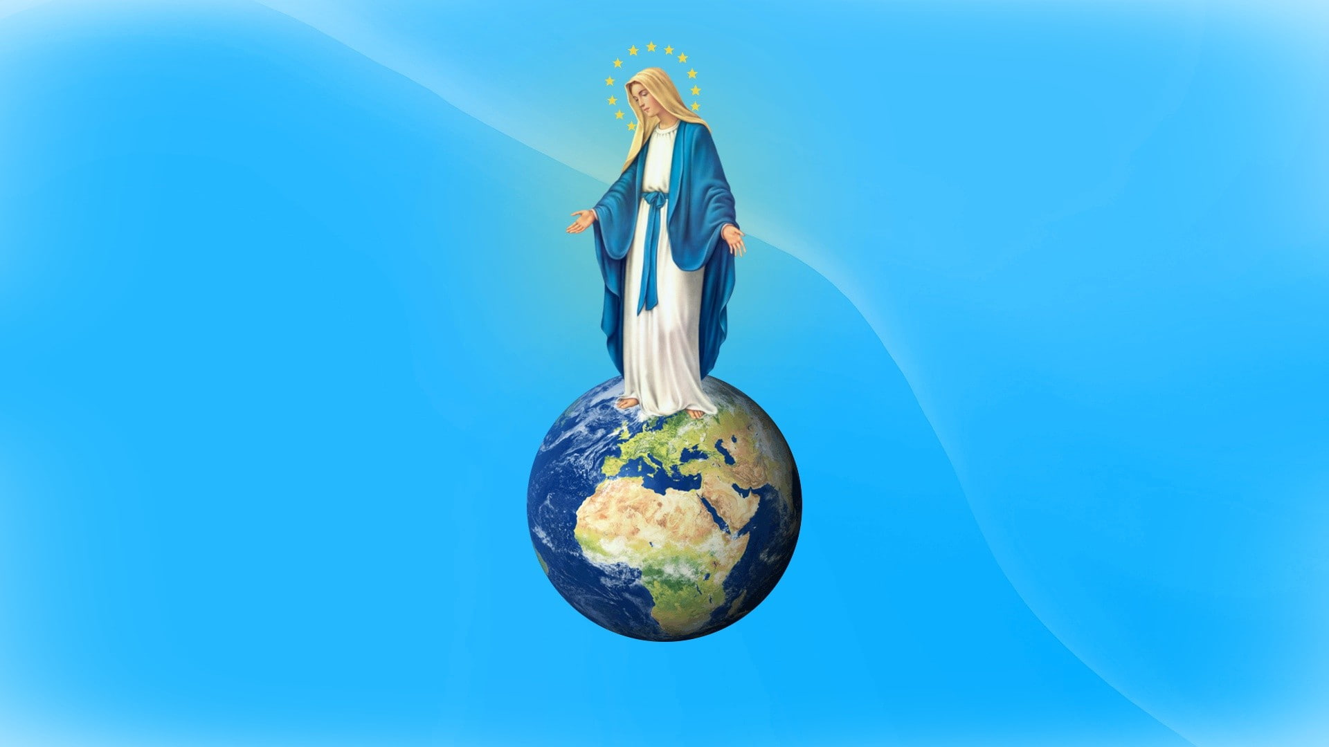 Virgin Mary, sky, Earth, world, church