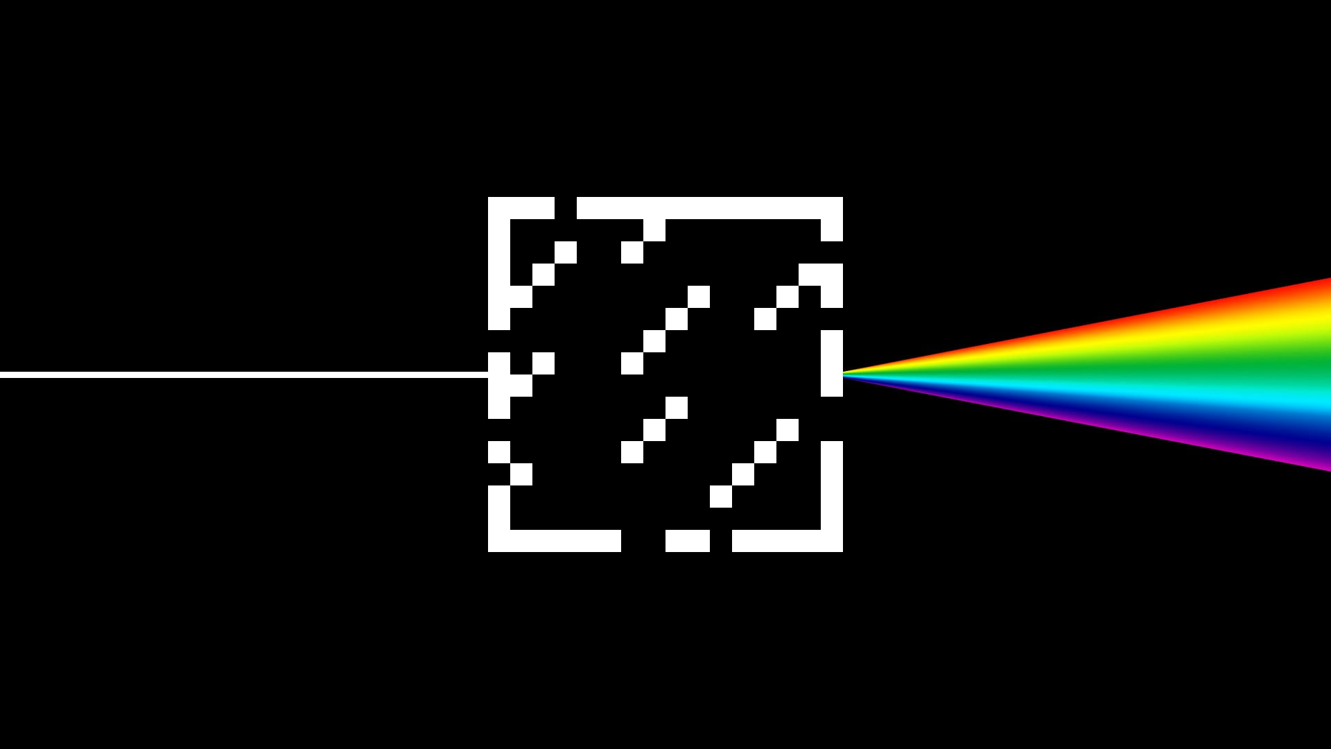 Minecraft, minimalism, black, glass, rainbows, Pink Floyd, The Dark Side of the Moon