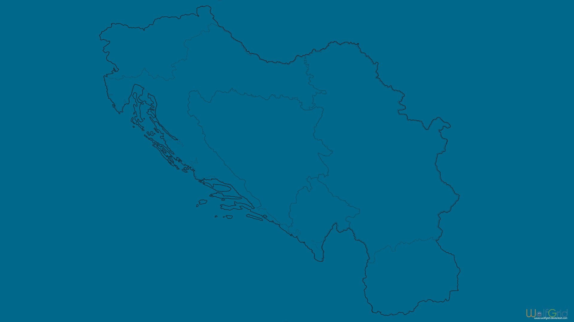 minimalism map yugoslavia, no people, blue, silhouette, abstract