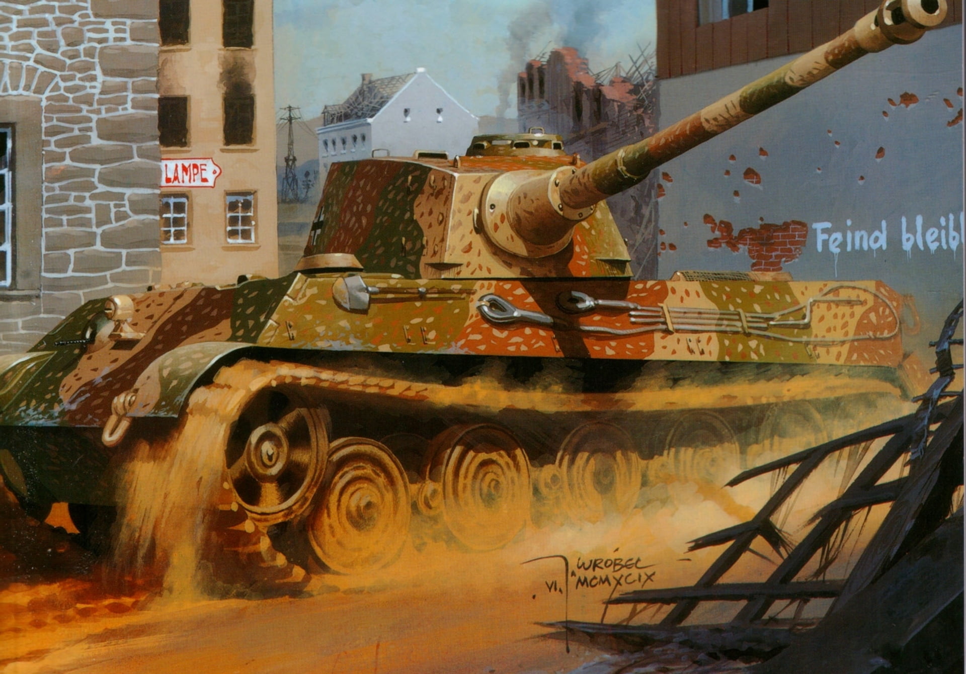 battle tank wallpaper, figure, the second world, the Germans
