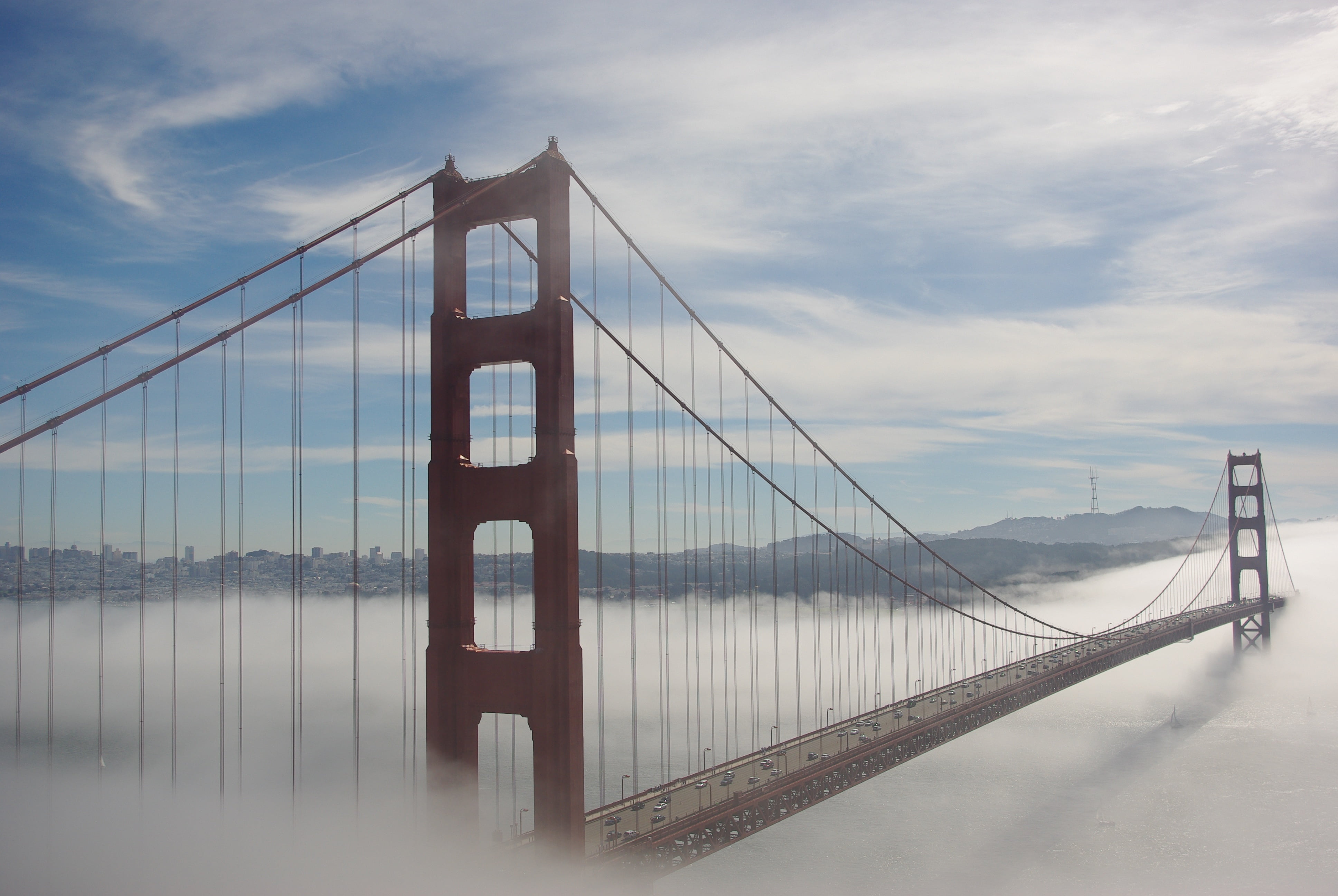 aerial view of golden gate bridge, san francisco, san francisco