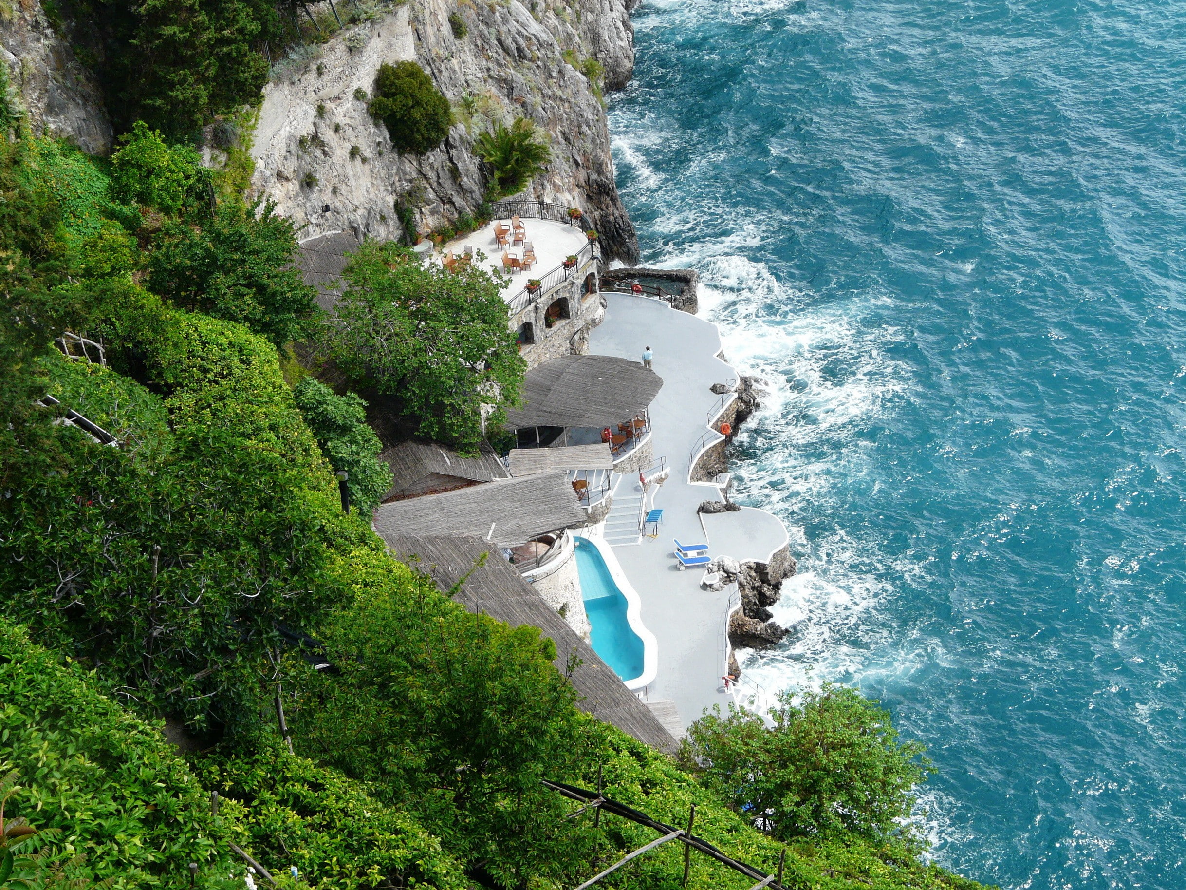 Coast, Italy, Amalfi, outdoor pool, Sea, on, Nature, photo
