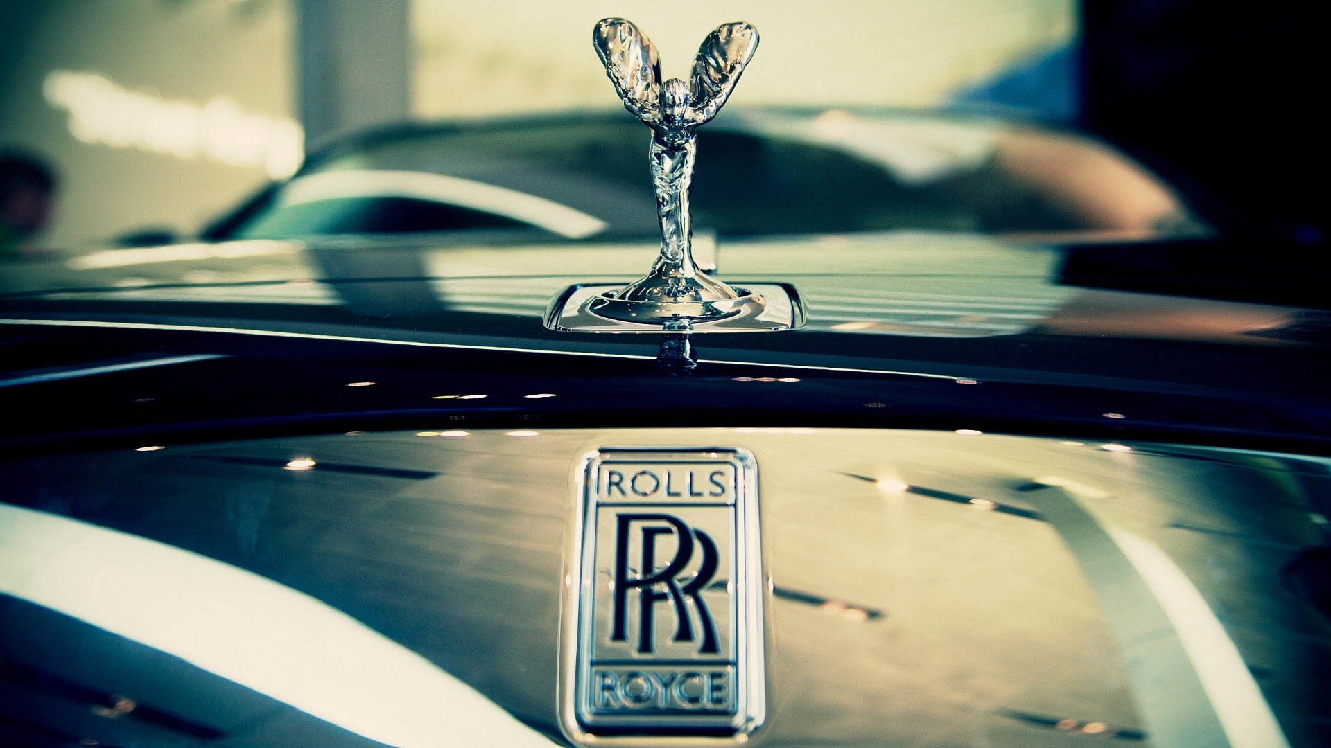 Brand, car, closeup, logo, Luxury Cars, reflection, Rolls Royce