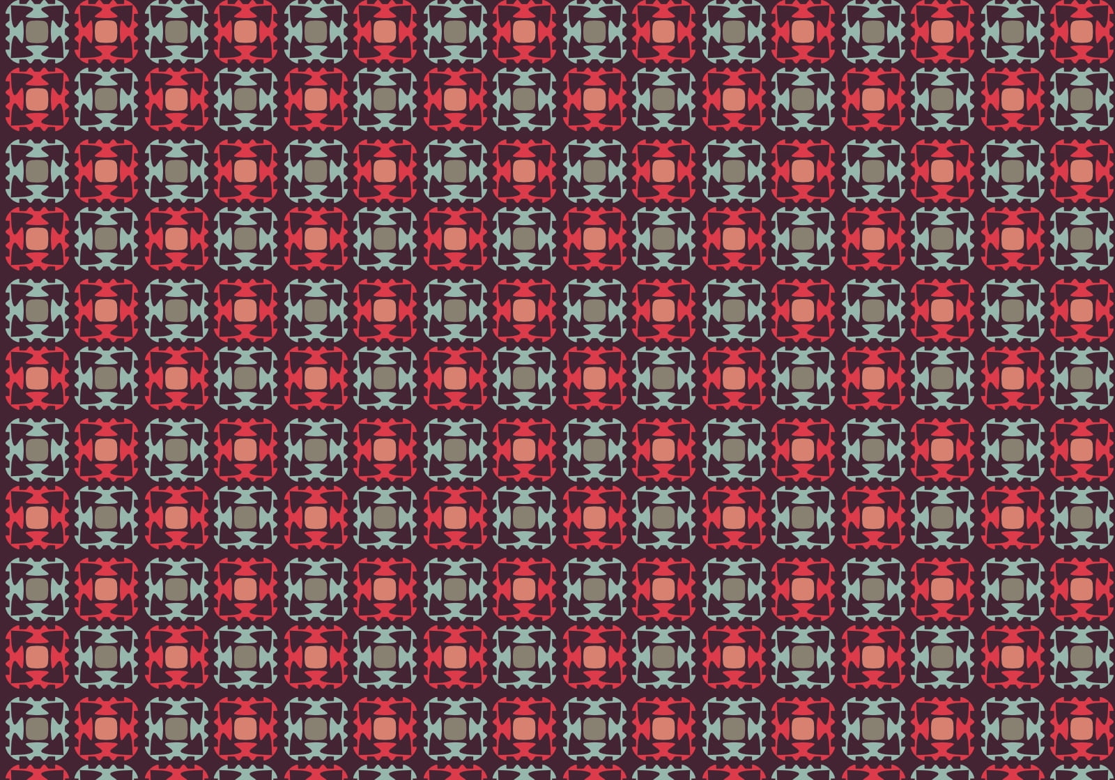 red and gray square print wallpaper, cells, white, black, pattern
