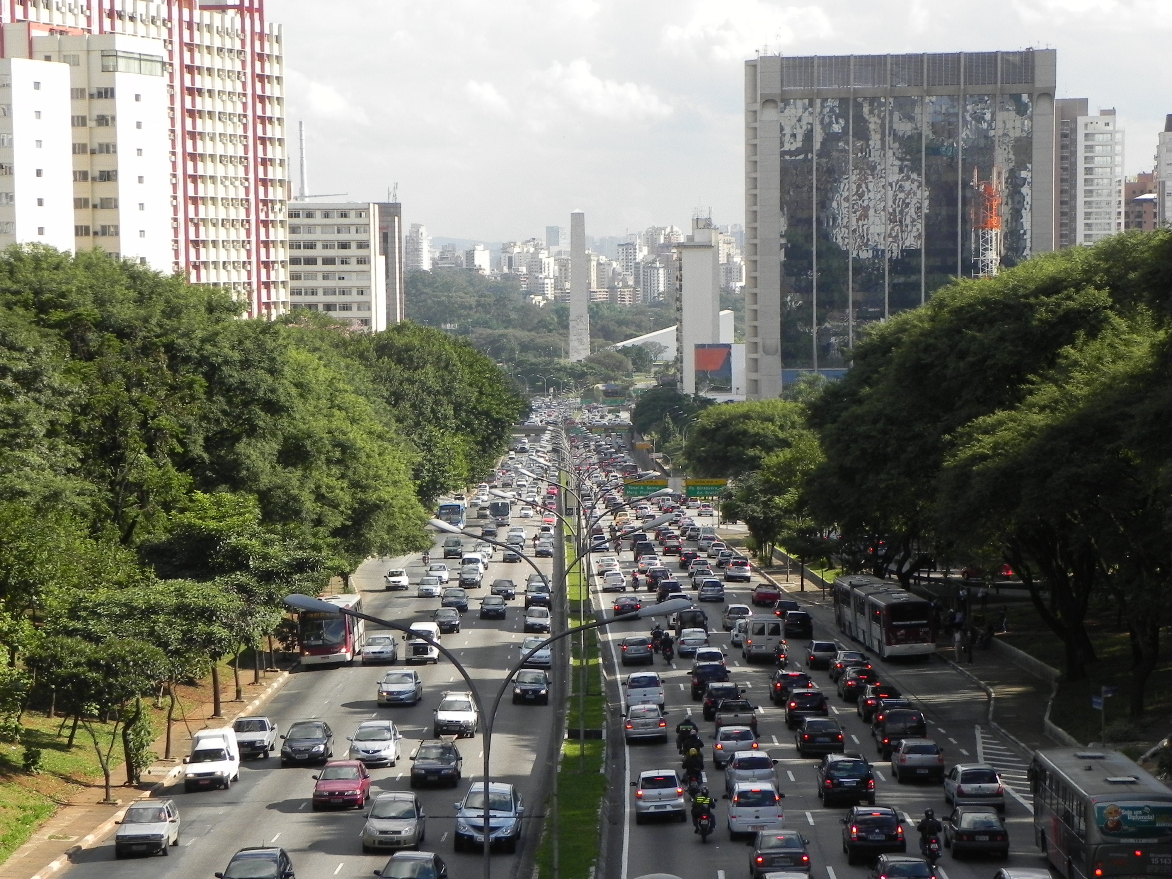 brazil, building, city, landscape, metropole, paulo, sao, traffic