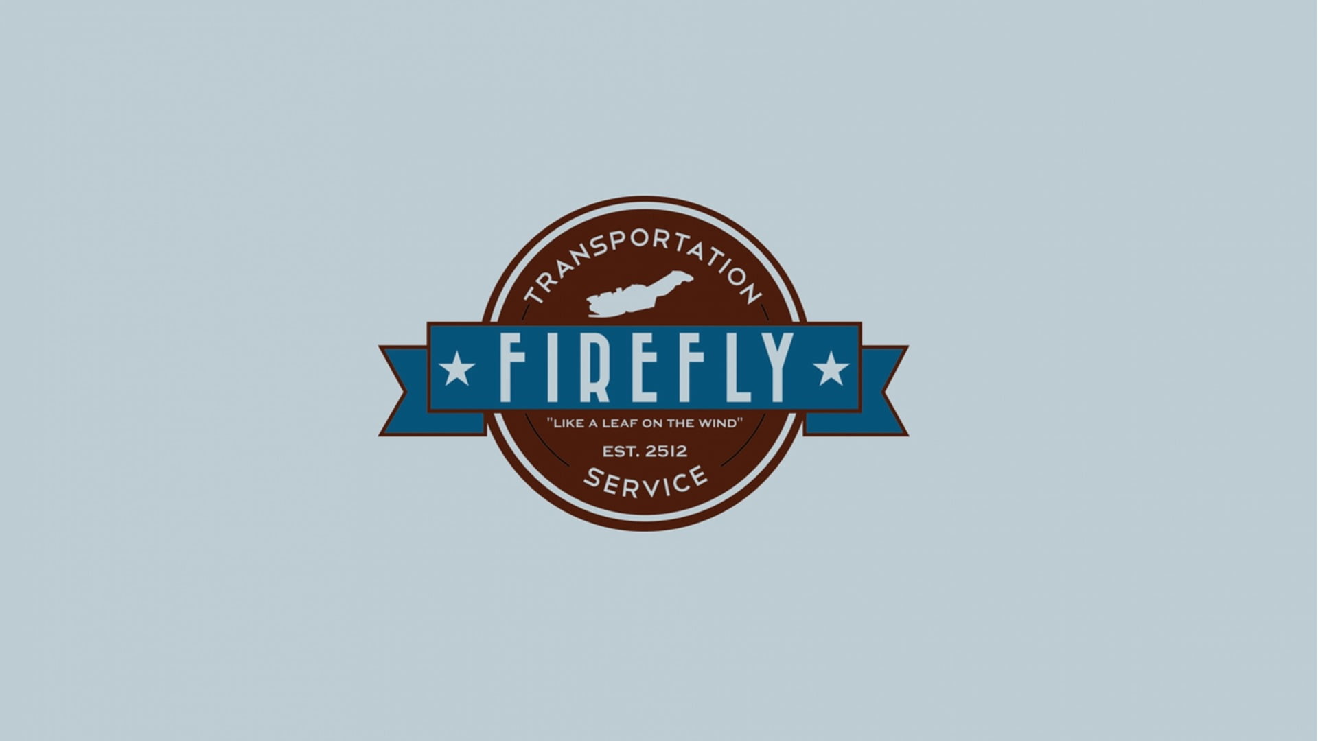 red and blue firefly transportation service advertisement, simple