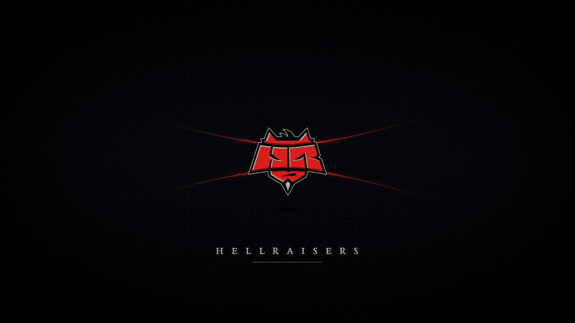 Hellraisers logo, Counter-Strike: Global Offensive, red, studio shot