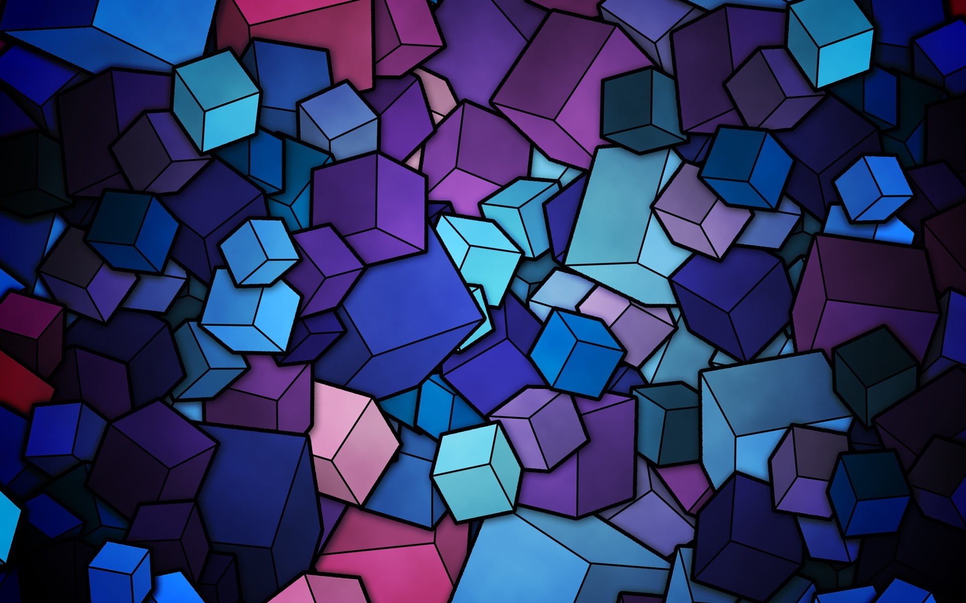 assorted-color building blocks digital wallpaper, abstract, geometry