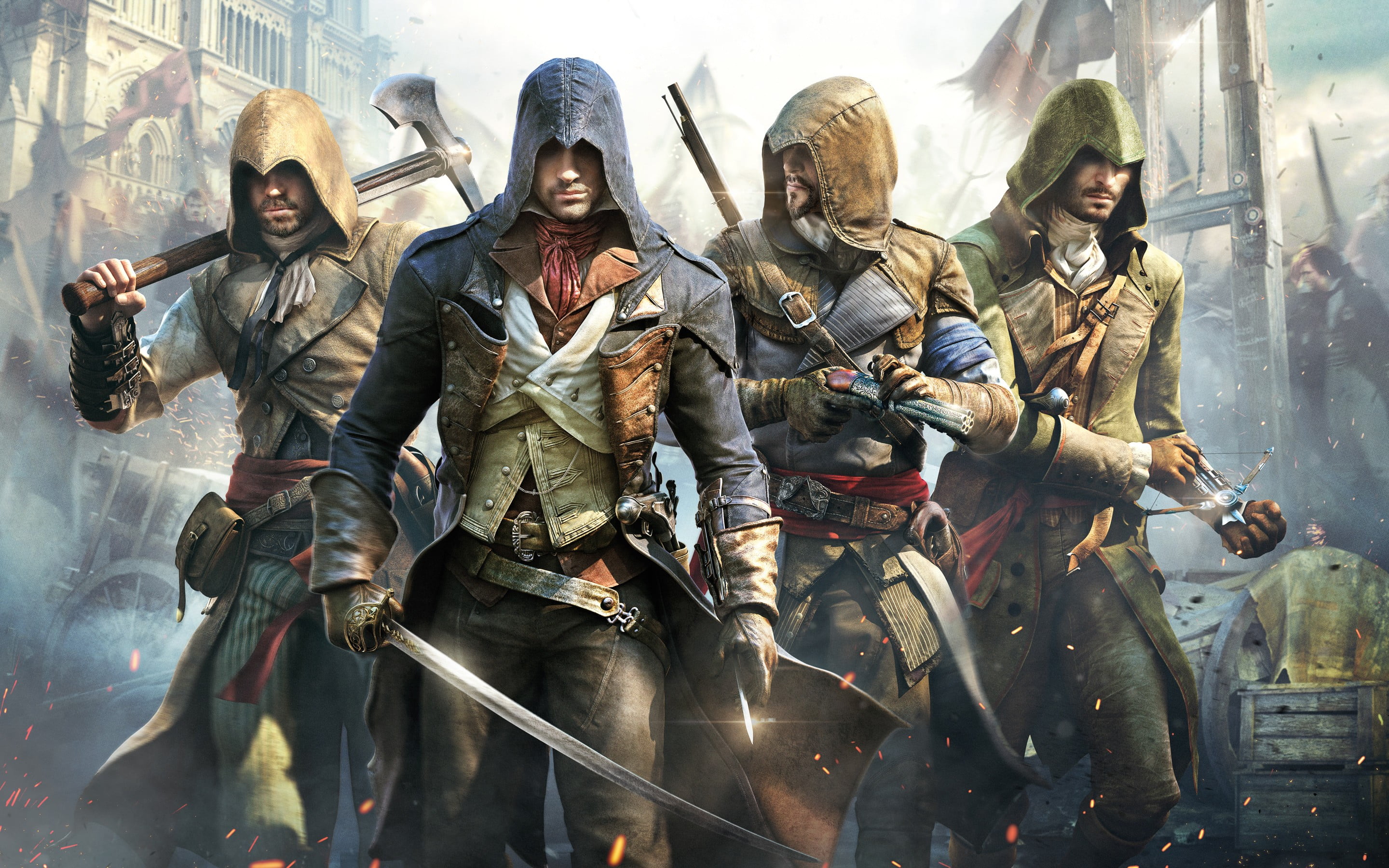 Assassin's Creed painting, Assassin's Creed digital wallpaper