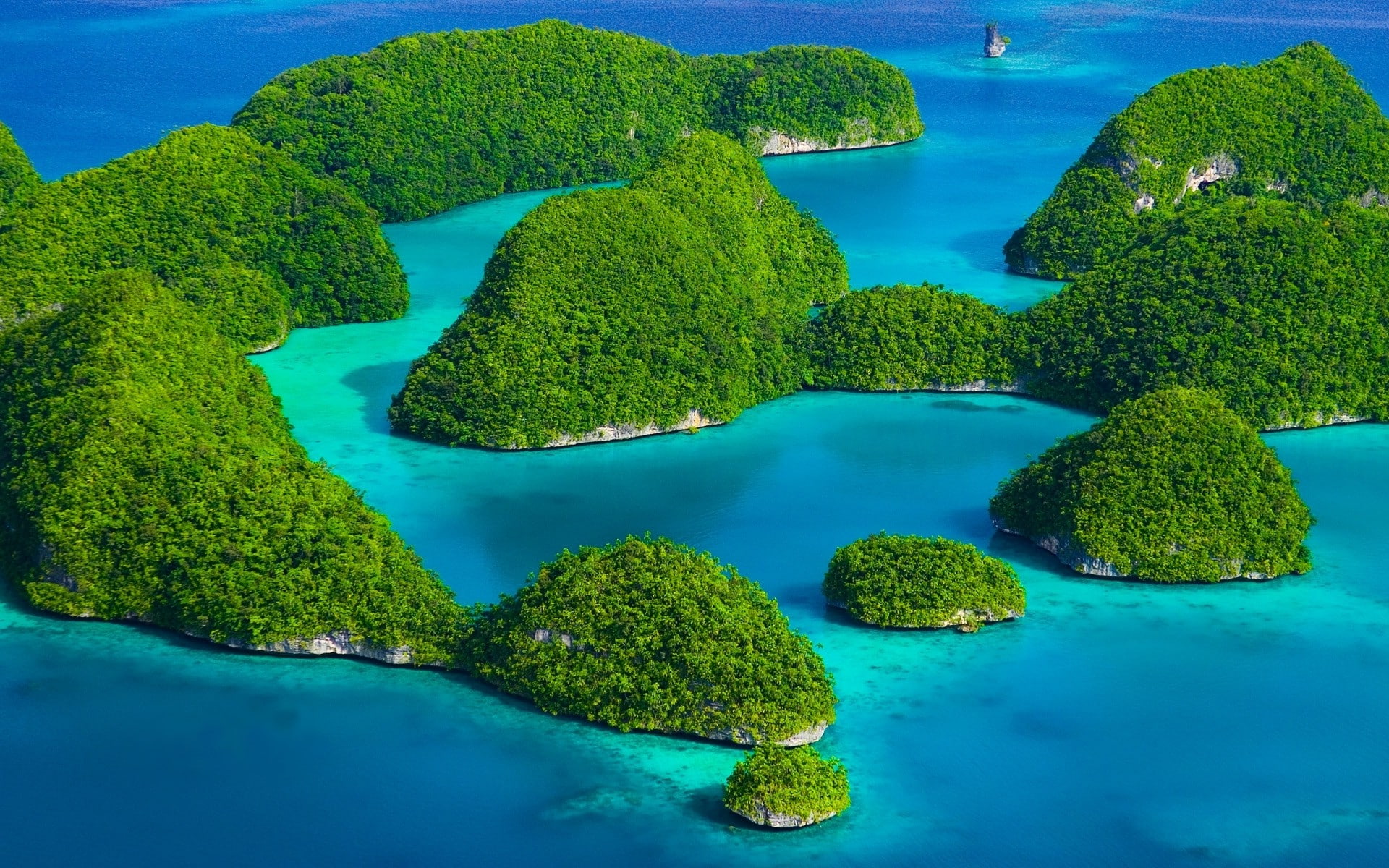 Landscape Tropical Islands, Turquoise Sea Green Tree Wallpaper For Desktop