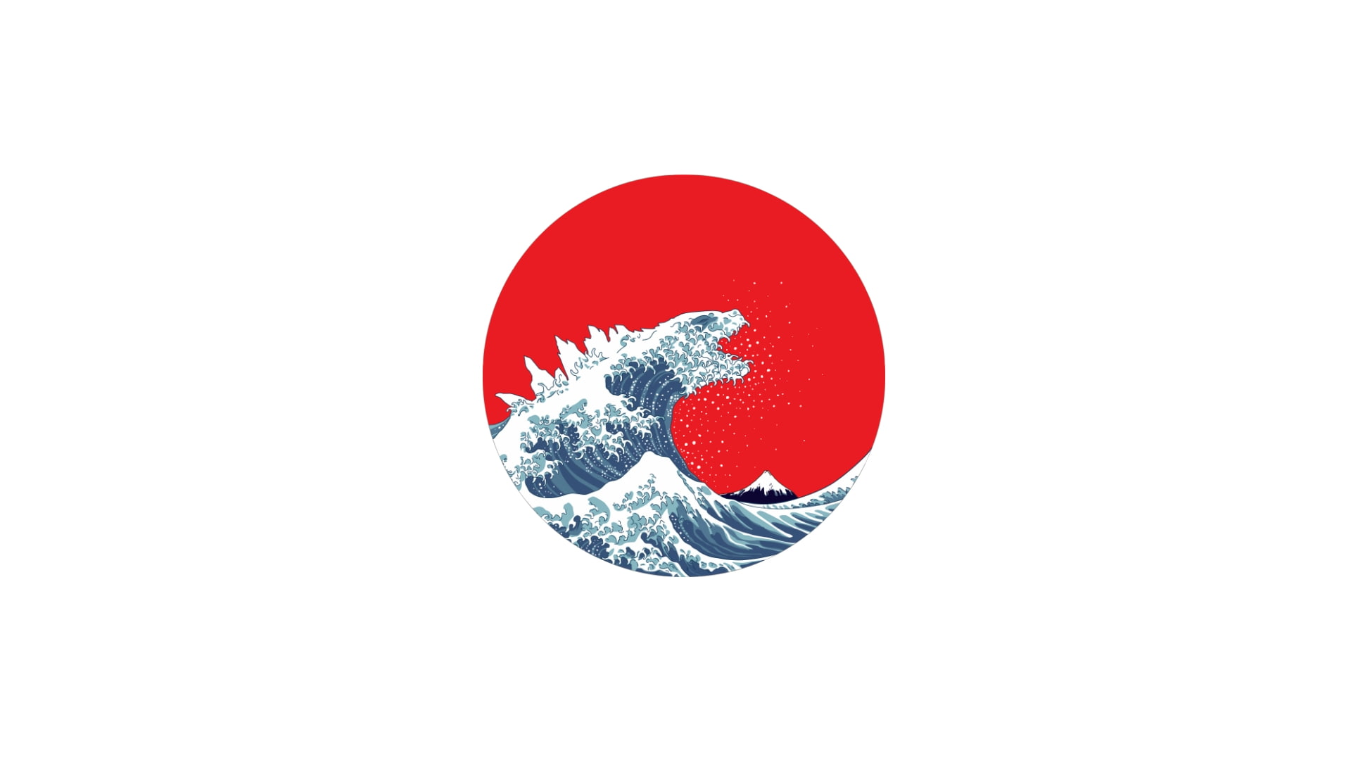 Japan, minimalism, The Great Wave Off Kanagawa, waves