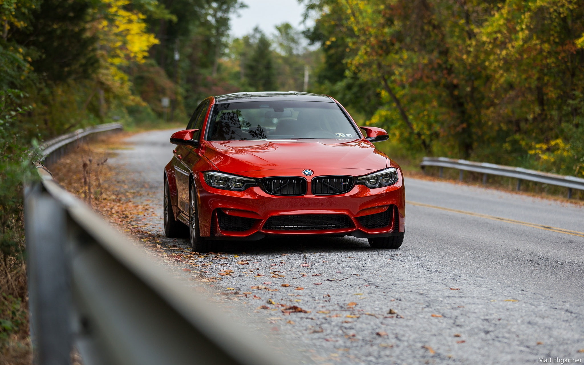 BMW, Autumn, Road, RED, Forest, F80