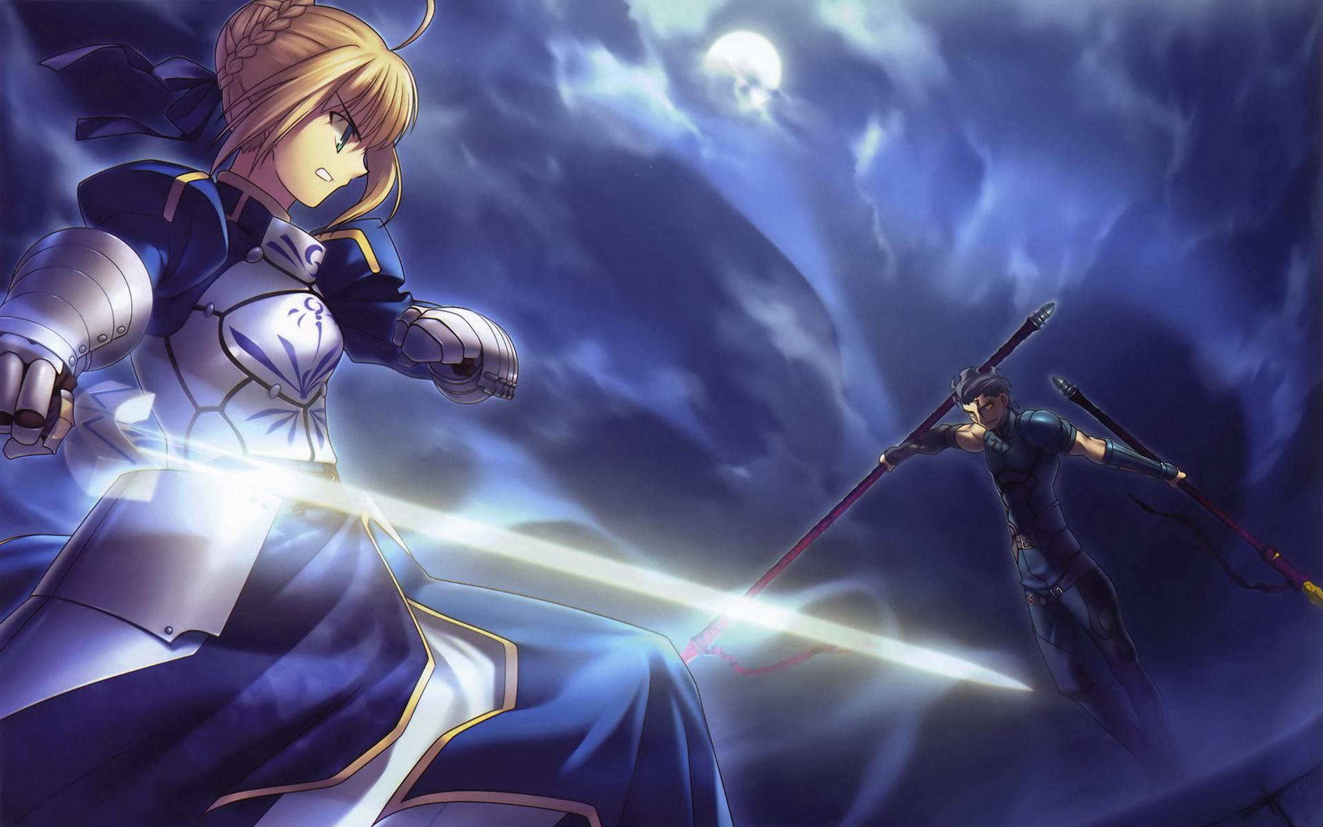 Night of Destiny, I sword will vary with the Ru, Fate, saber, ACG, Anime girl, Japanese anime, Battle
