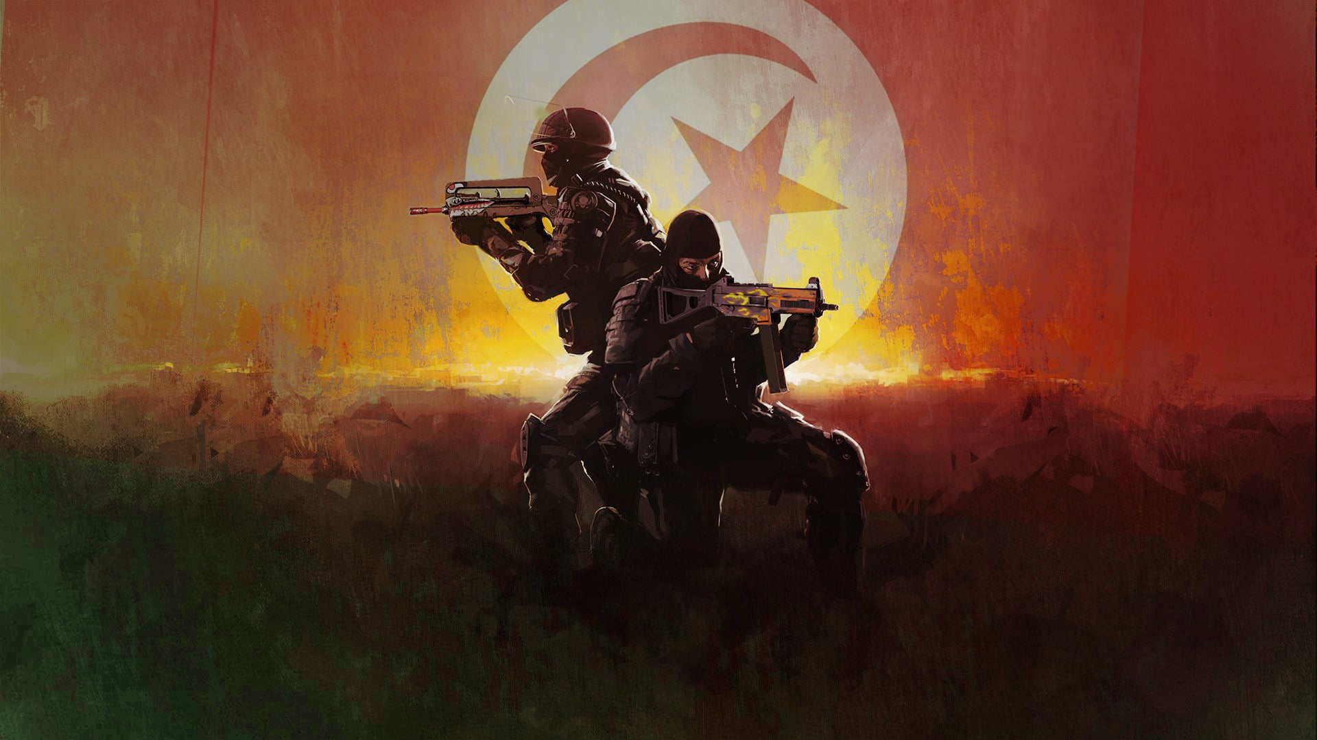 soldier wallpaper, Counter-Strike: Global Offensive, flag, Tunisia