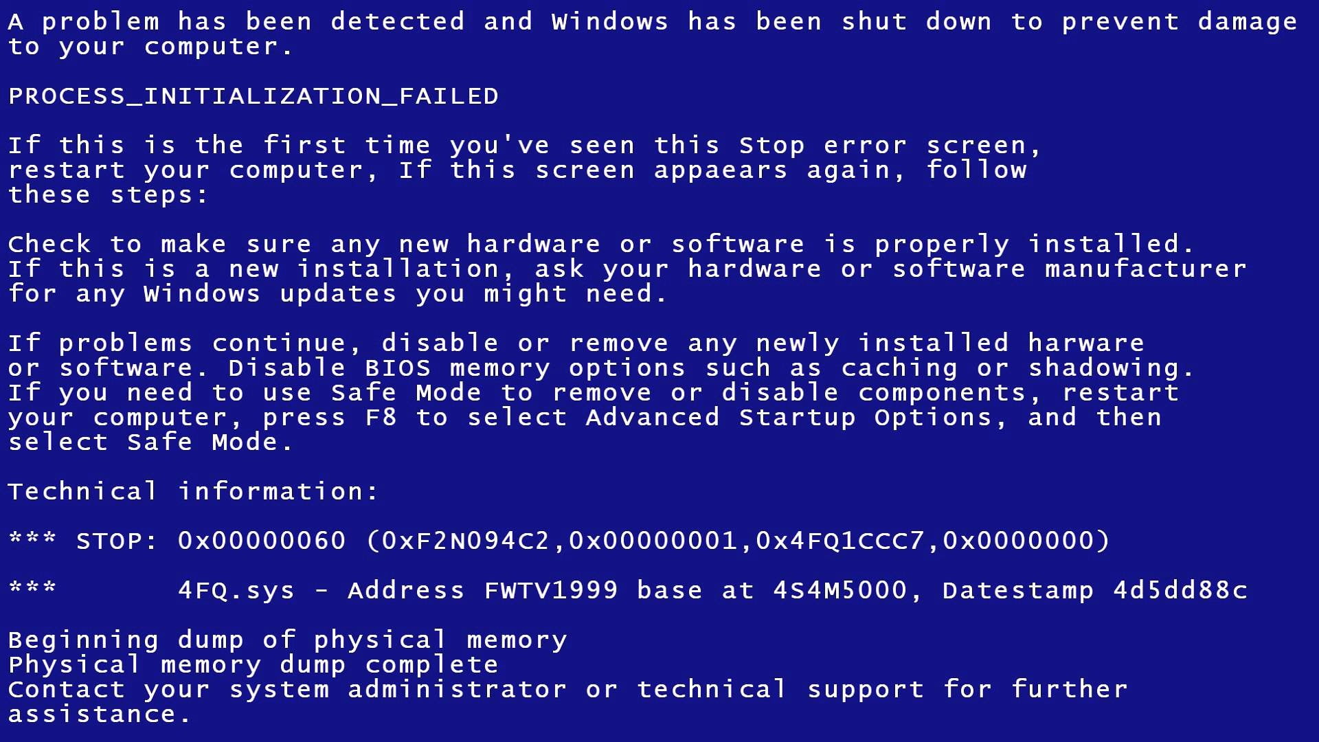 text on blue screen screenshot, Blue Screen of Death, Microsoft Windows