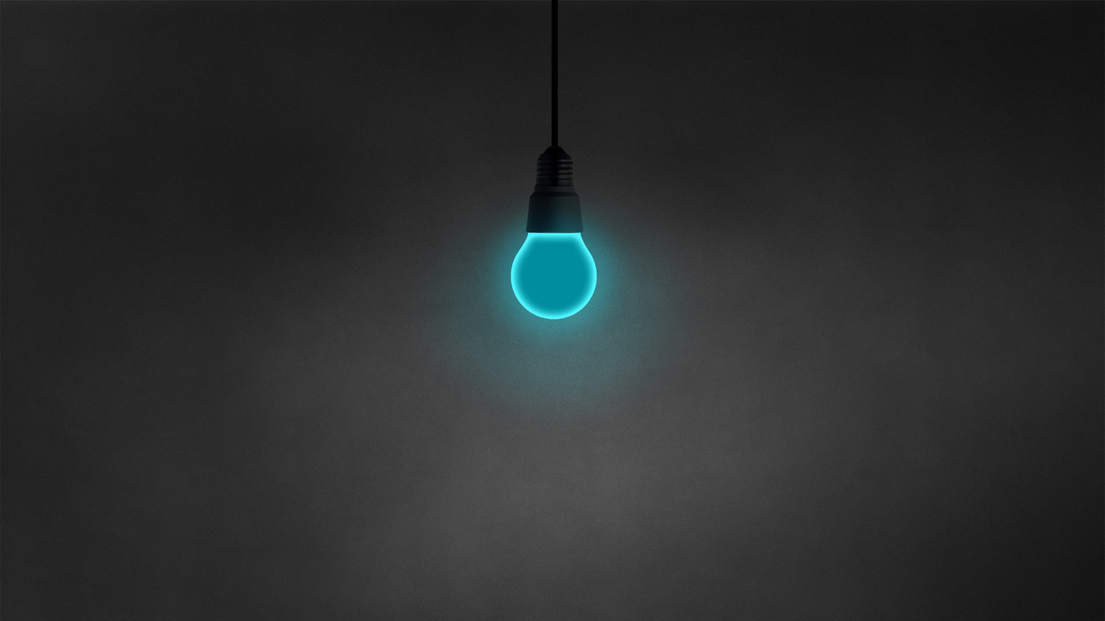 black LED bulb, minimalism, dark, simple, cyan, light Bulb, electric Lamp
