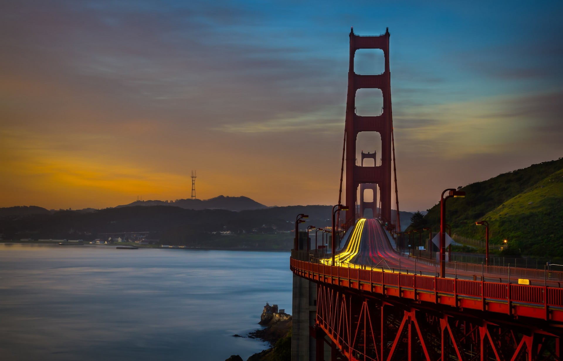Golden Gate, bridge, San Francisco Bay, long exposure, Golden Gate Bridge
