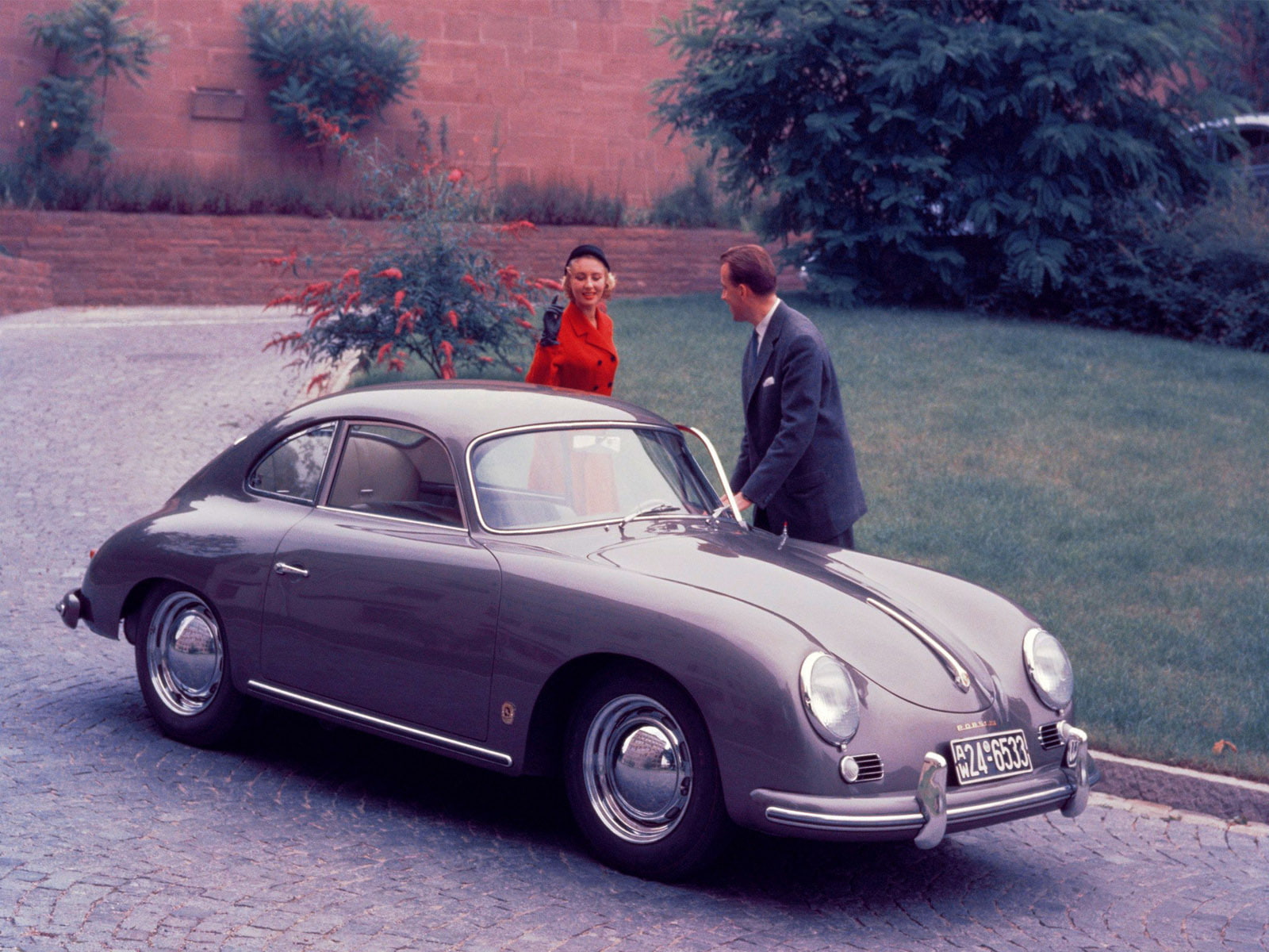 1955, 356, coupe, porsche, retro