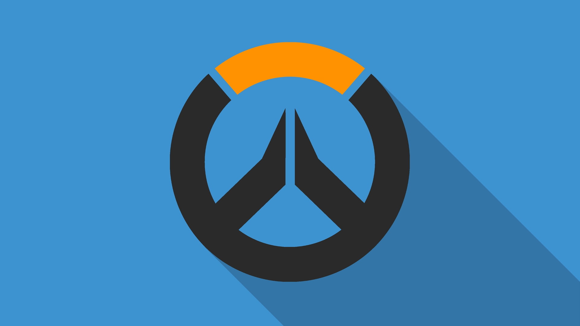 Overwatch logo, video games, blue, communication, sign, symbol