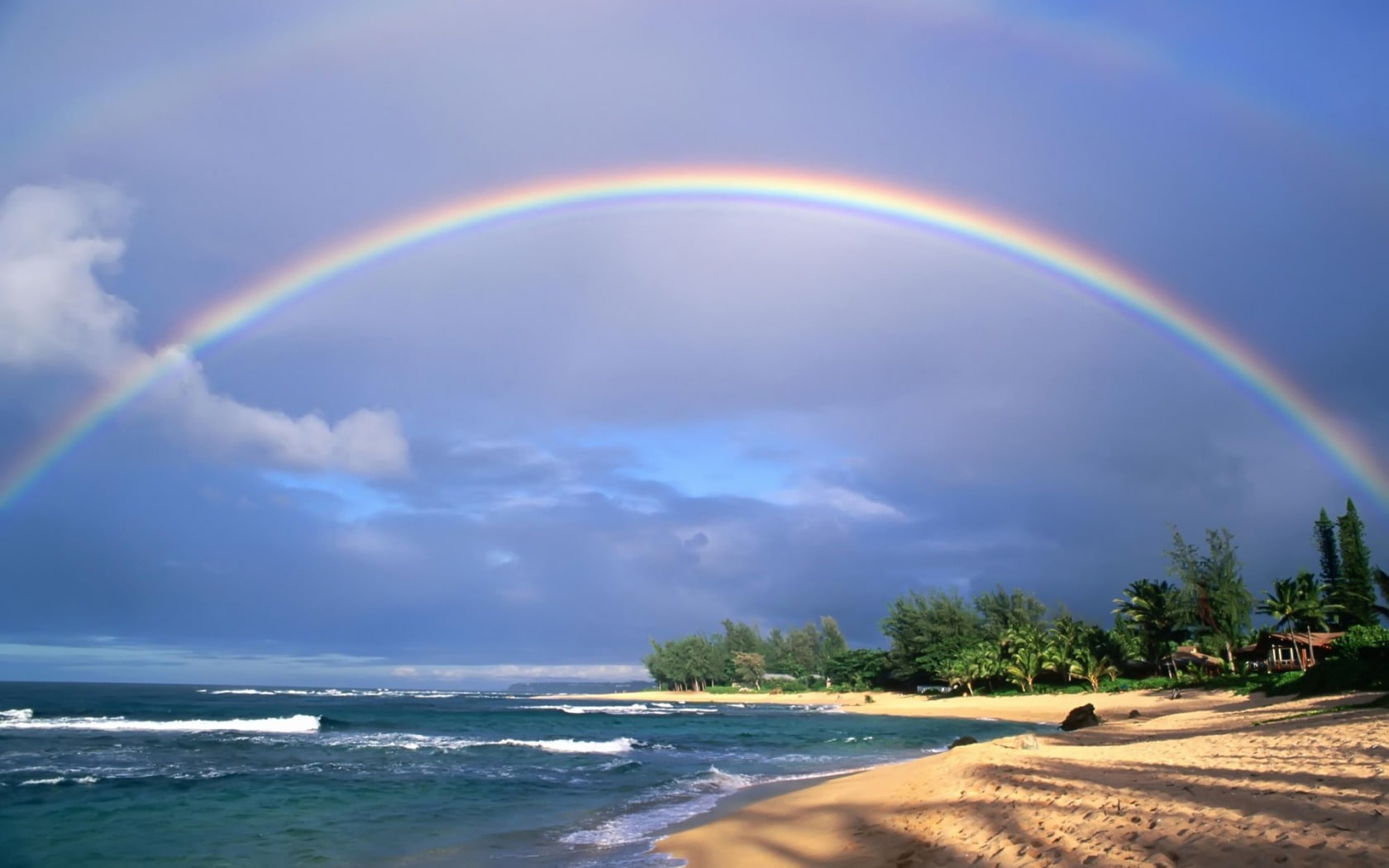 awesome Rainbow, beach, image HD