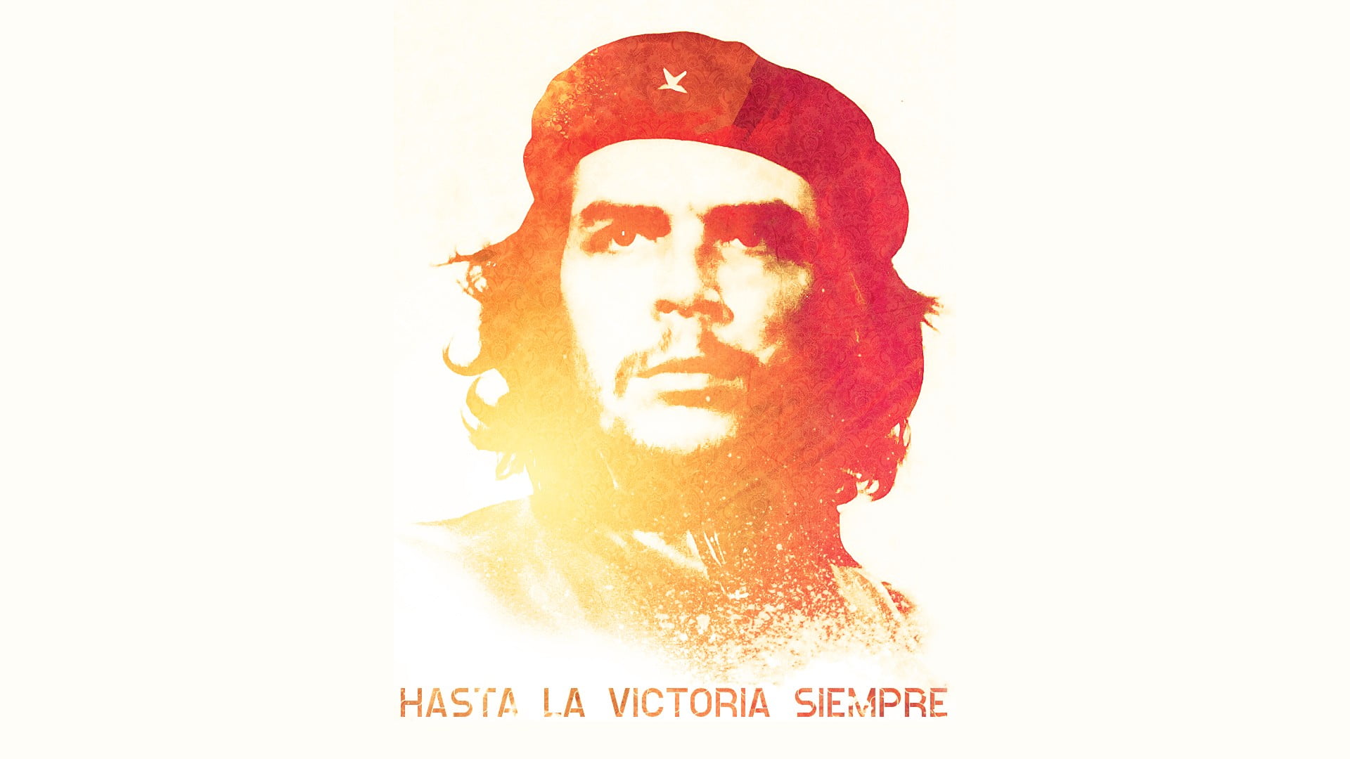 man's portrait, Che Guevara, one person, text, multiple exposure