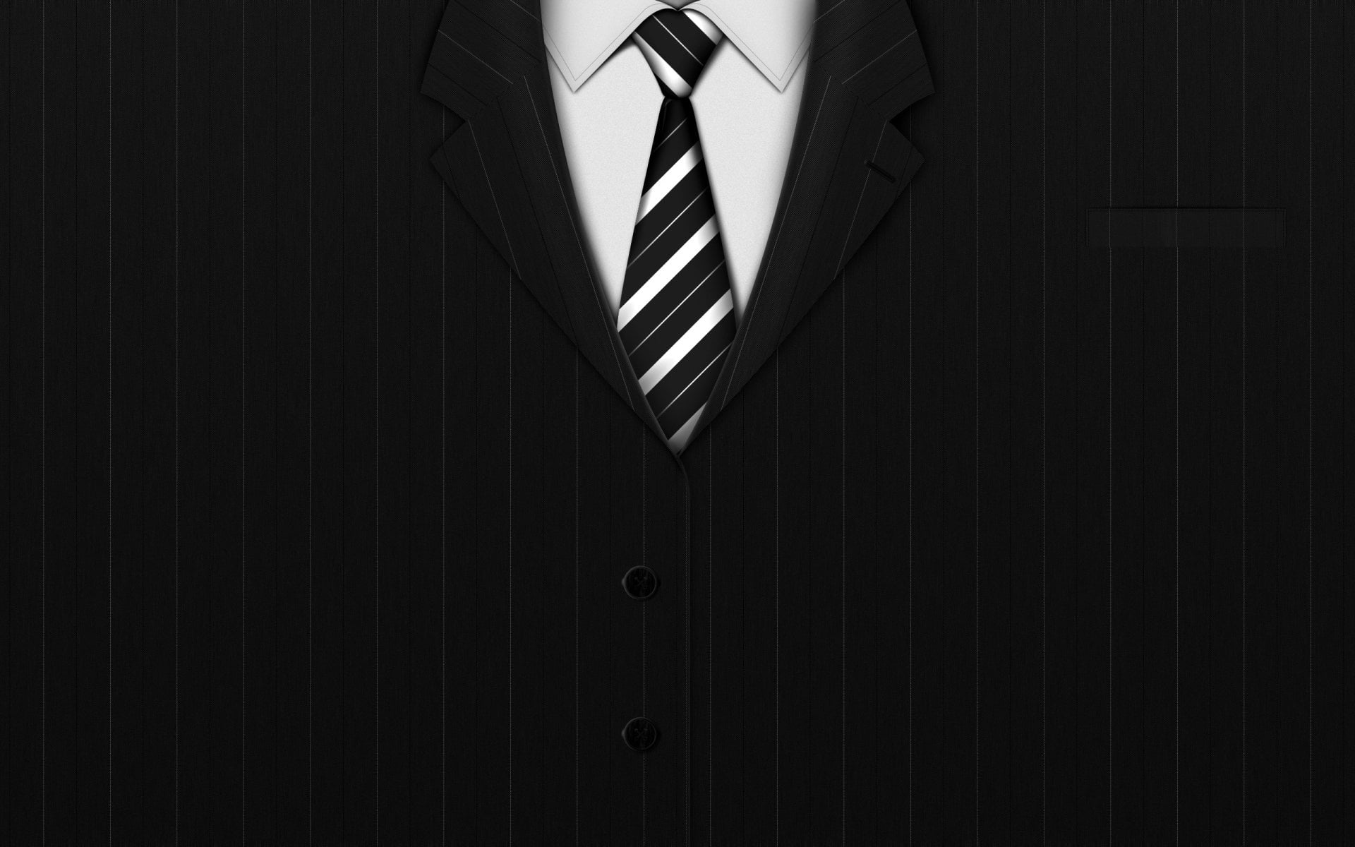 black and white suit jacket and necktie illustration, Abstract