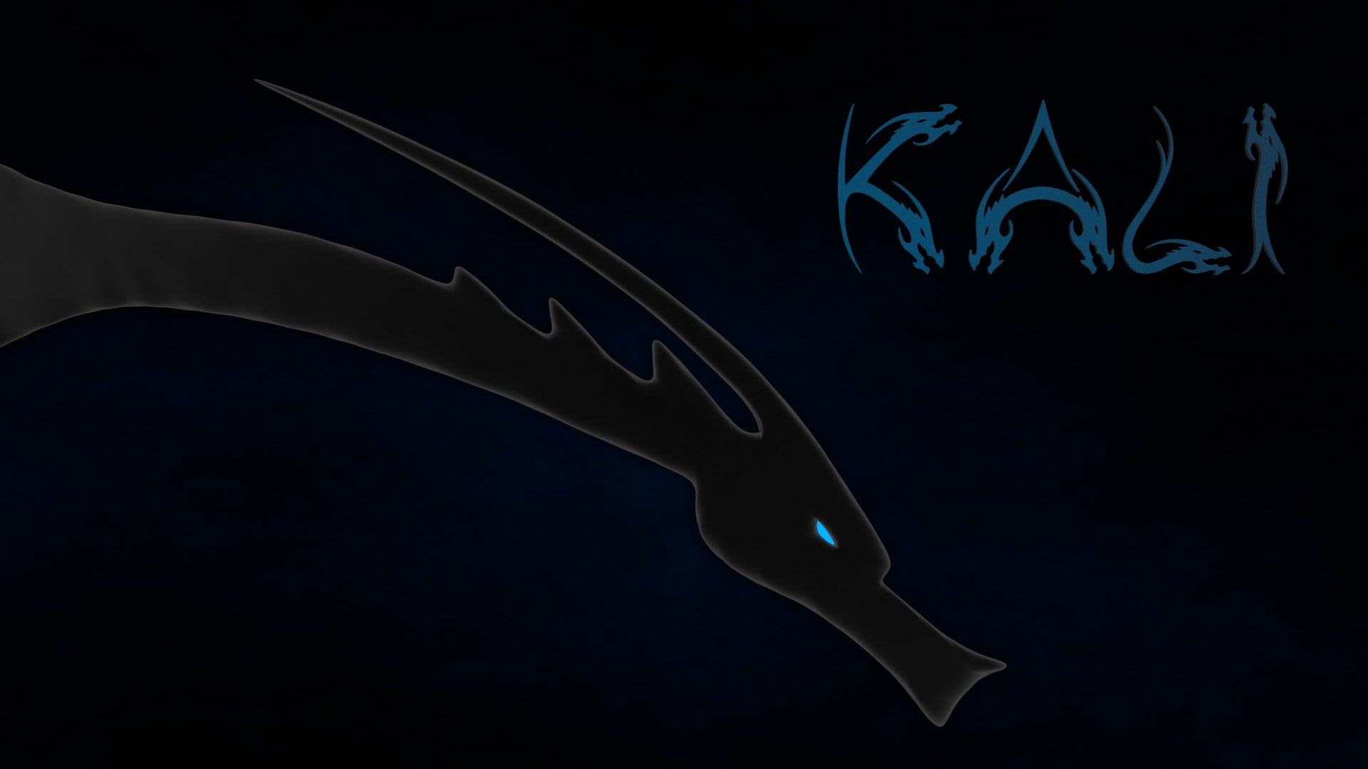 linux kali linux kali linux nethunter, black background, blue