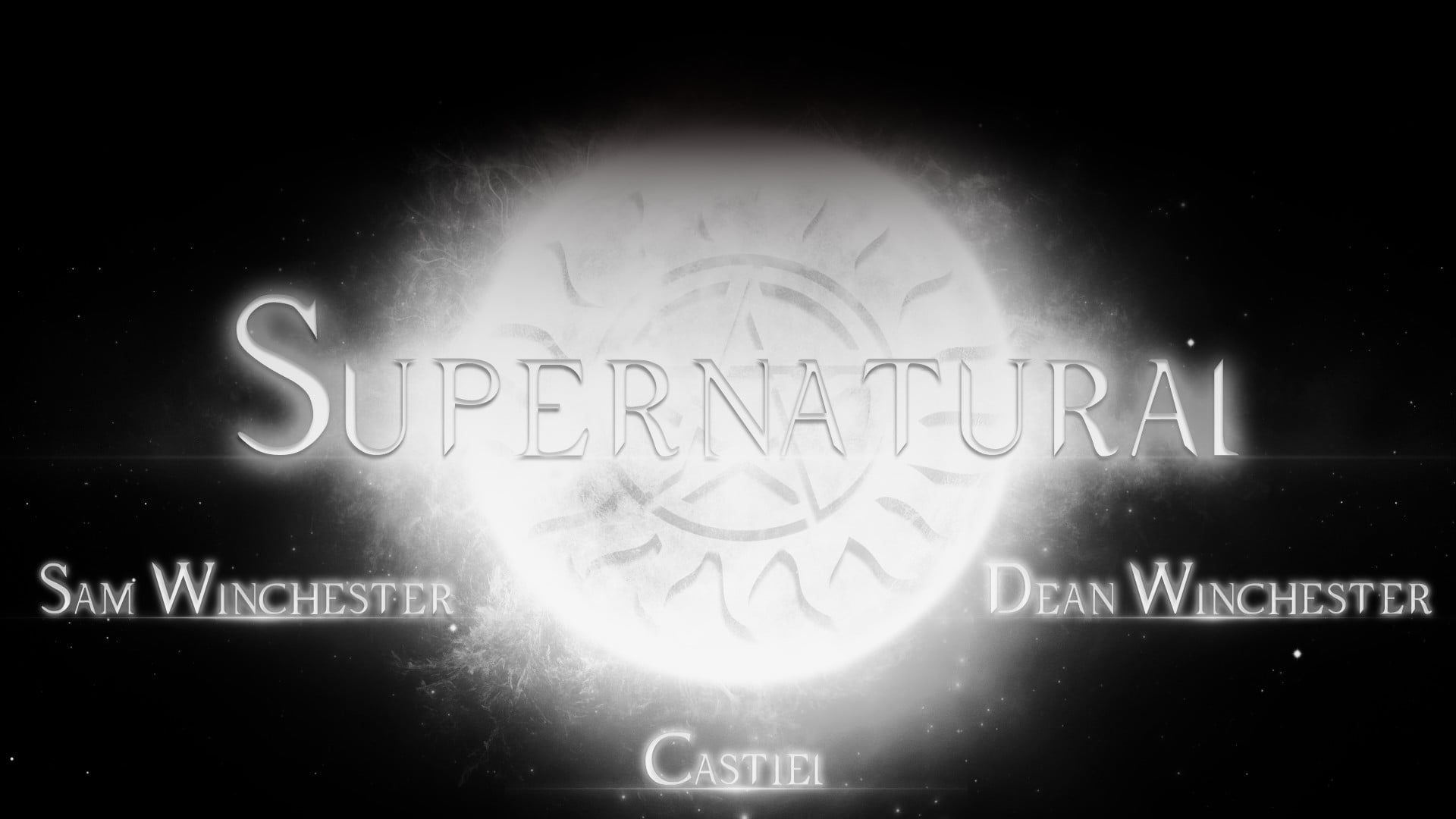Supernatural, fan art, Sam Winchester, Dean Winchester, Castiel